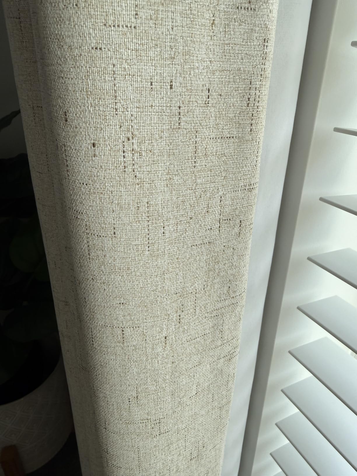 H.VERSAILTEX Linen 100% Blackout Curtains for Bedroom Full Light Blocking Curtains, Textured Window Curtain for Living Room 84 inch Grommet (2 Panels, Natural) customer photo 1