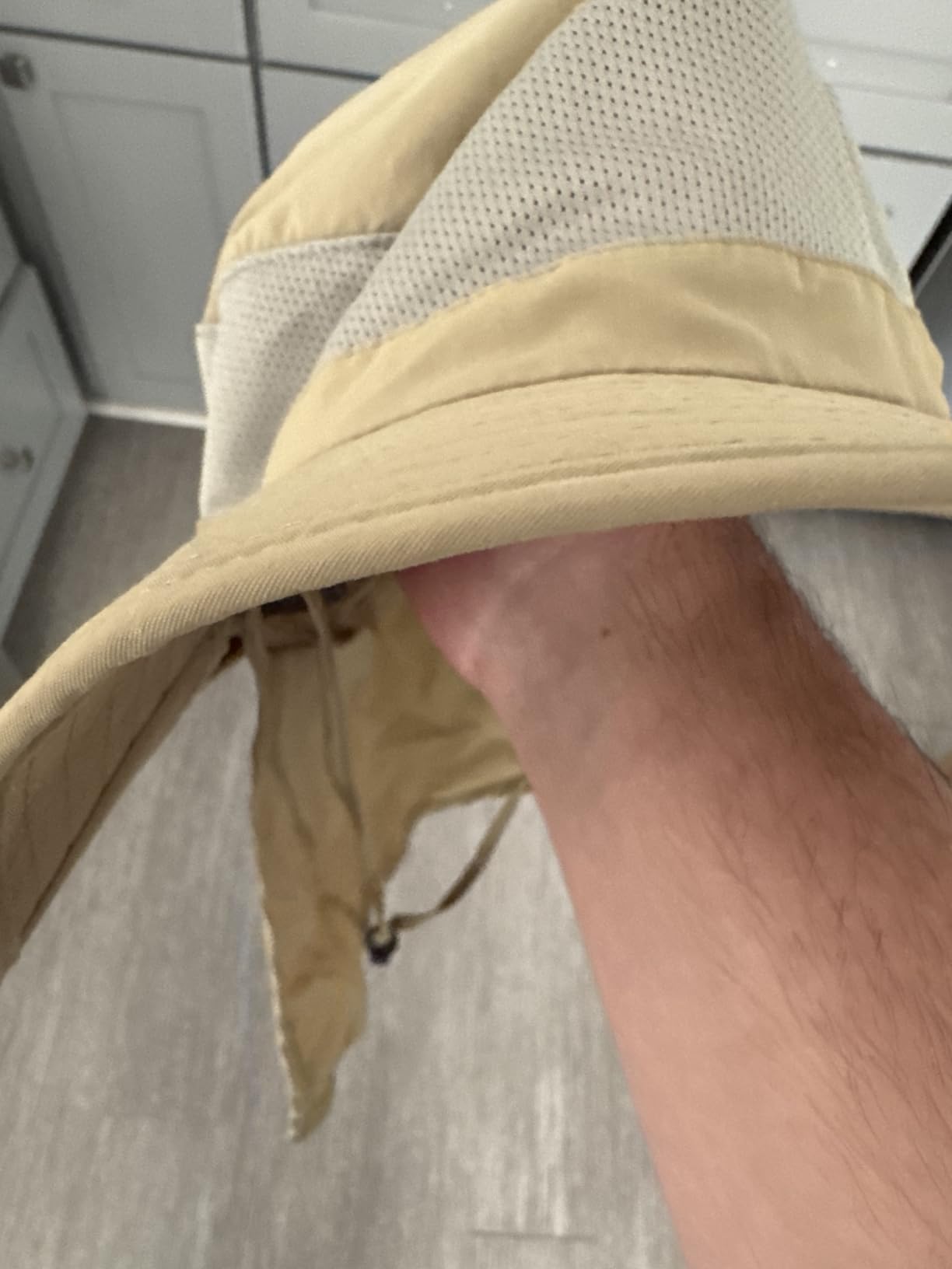 Outdoor UPF50+ Mesh Sun Hat Wide Brim Fishing Hat with Neck Flap Sun Hat for Men Women customer photo 2