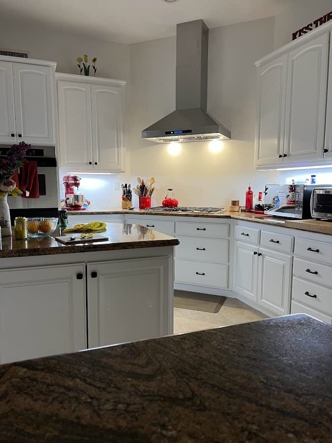 Range Hood, EKON NAP02 900CFM Wall Mount Range Hood Ducted/Ductless Convertible Kitchen Chimney Vent, 4 Speeds Touch Control/Remote,Delay Shut Off Function,Dishwasher-safe Filters (NAP02-30IN) customer photo 2