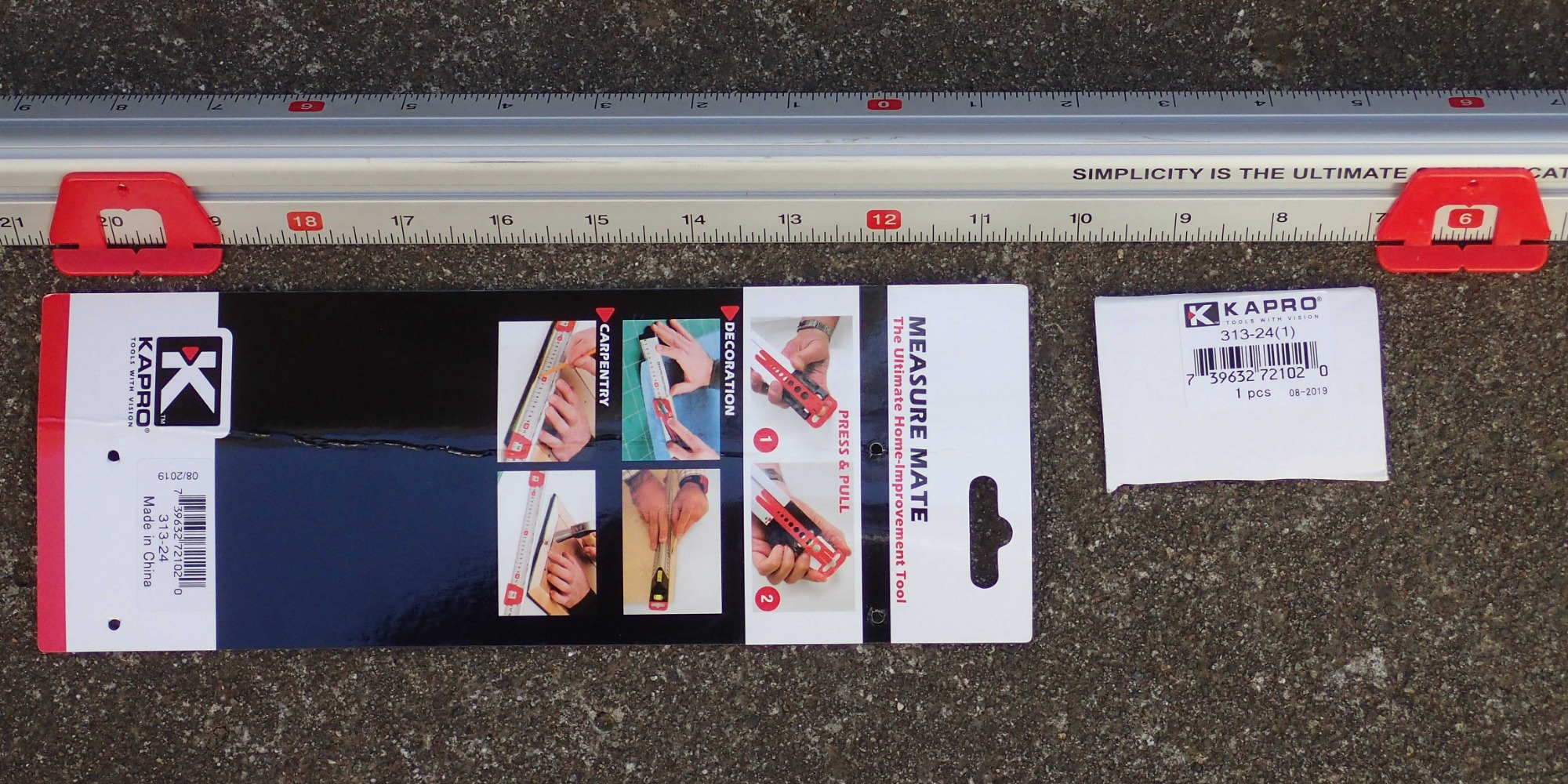 Kapro - 313 Measure Mate - Ultimate Home-Improvement Tool - With Level and Ruler - Features Sliding Markers and Knife Guide - Includes Nail Gripper and Drill Bit Gauge - 32 Inch customer photo 2