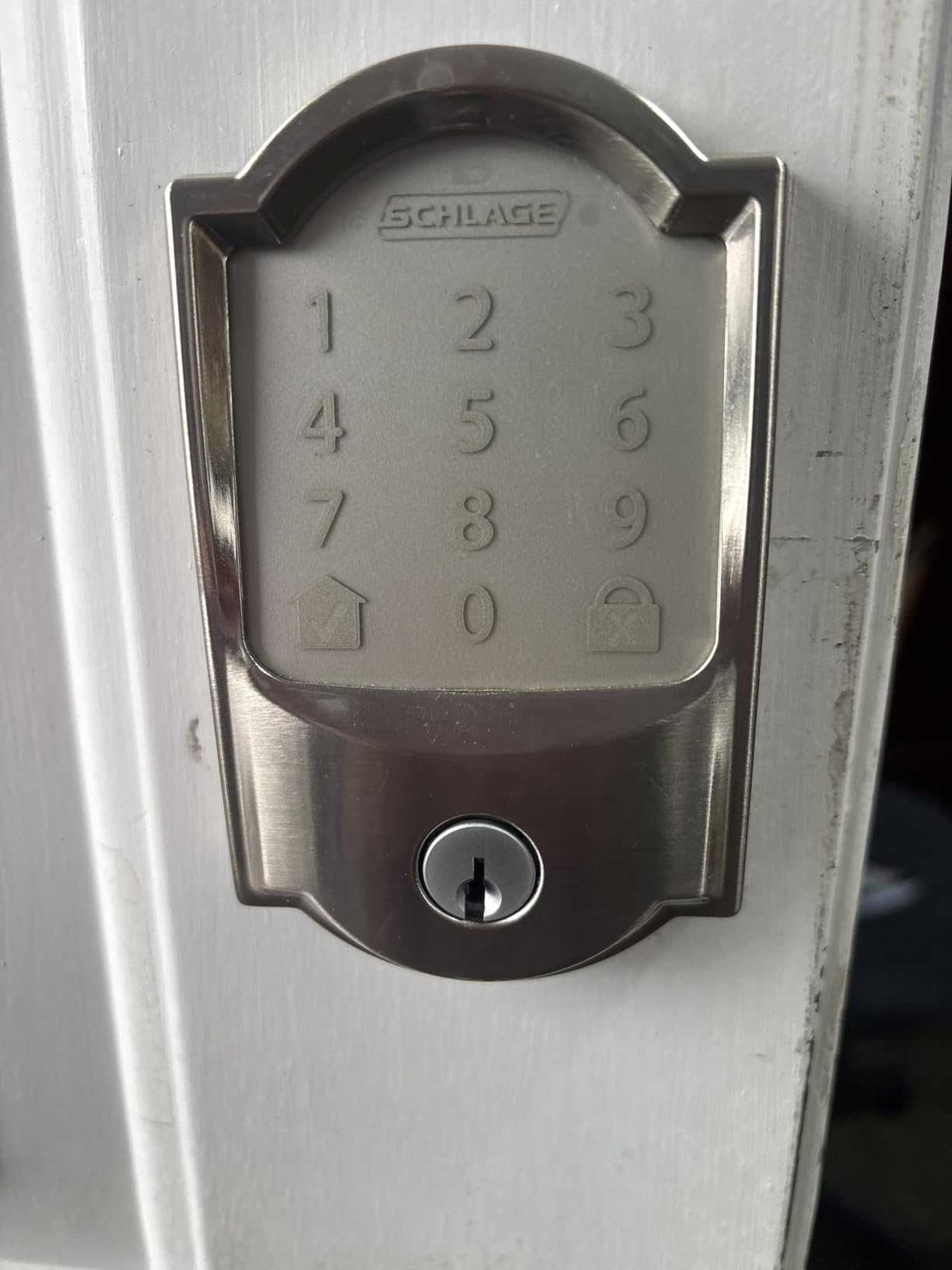 Schlage Encode Smart Wi-Fi Deadbolt Lock with Touchscreen Keypad, Keyless Front Door Entry, App Control, Alexa, Google Home and Airbnb Compatible, Matte Black customer photo 1