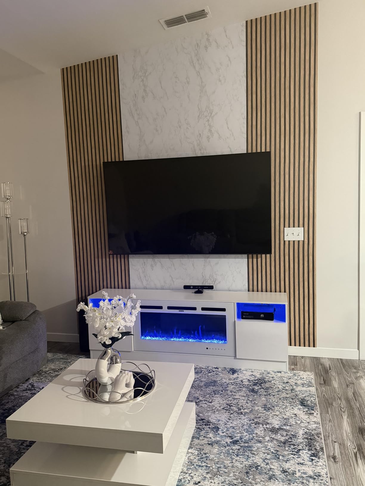practicalWs Marble Paper Granite Gray/White Roll Kitchen Countertop Cabinet Furniture Renovation Thick PVC Easy to Remove Without Leaving Glue customer photo 1