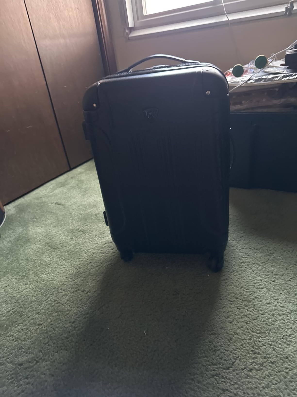 Travelers Club Chicago Hardside Expandable Spinner Luggage, Rose Gold, 22