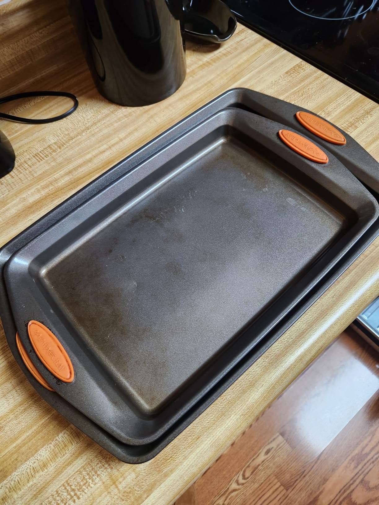 Rachael Ray Nonstick Bakeware Set with Grips, Nonstick Cookie Sheets / Baking Sheets - 3 Piece, Gray with Sea Salt Gray Grips customer photo 2