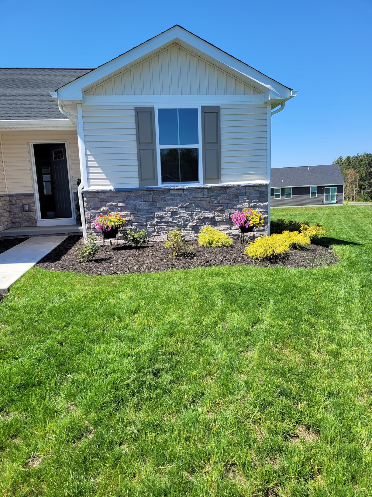 Builders Edge 14.75 in. W x 59 in. H Builders Edge, Standard Two Equal Panels, Raised Panel Shutters, Includes Matching Installation Spikes (Per Pair), 002 - Black customer photo 1