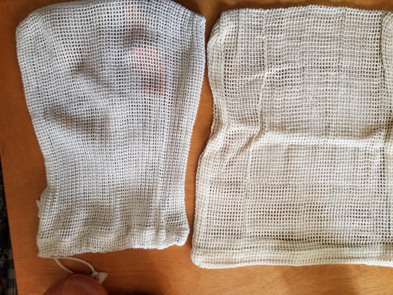 Reusable Mesh Produce Bags - 8 Pack, 100% Organic Cotton Reusable Net Vegetable Bags - Environment-friendly & Washable Fruit, Vegetable & Produce Sacks (2 X Large, 2 Large, 2 Medium, 2 Small) customer photo 2