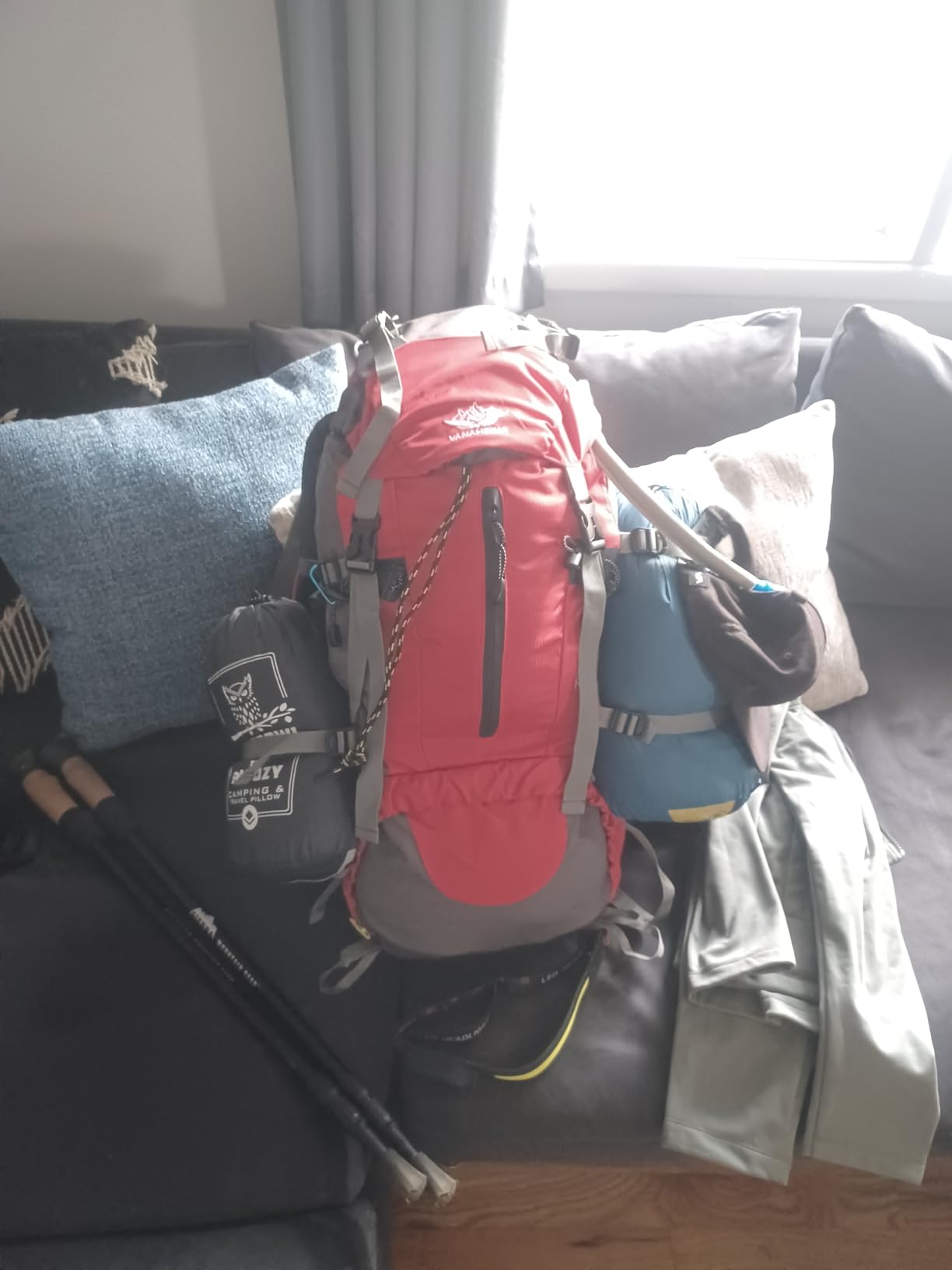 WoneNice 50L Waterproof Hiking Backpack with Rain Cover customer photo 1