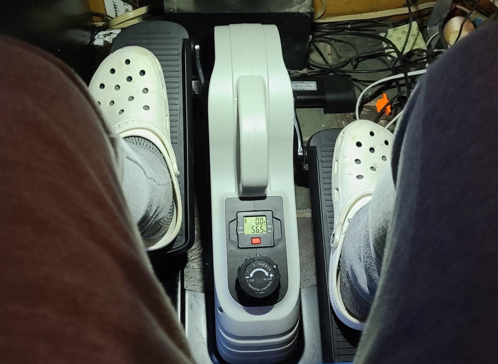 Sunny Health & Fitness Sitting Under Desk Pedal Exerciser, Portable Training Machine for Senior Exercise, Home Workout Elliptical & Bike - SF-E3872 customer photo 1