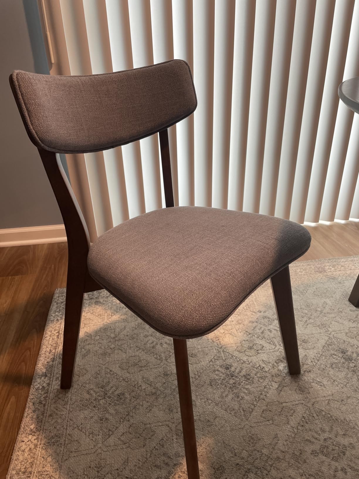 Christopher Knight Home Abrielle Mid-Century Modern Dining Chairs with Rubberwood Frame, 2-Pcs Set, Light Beige / Natural Walnut customer photo 1