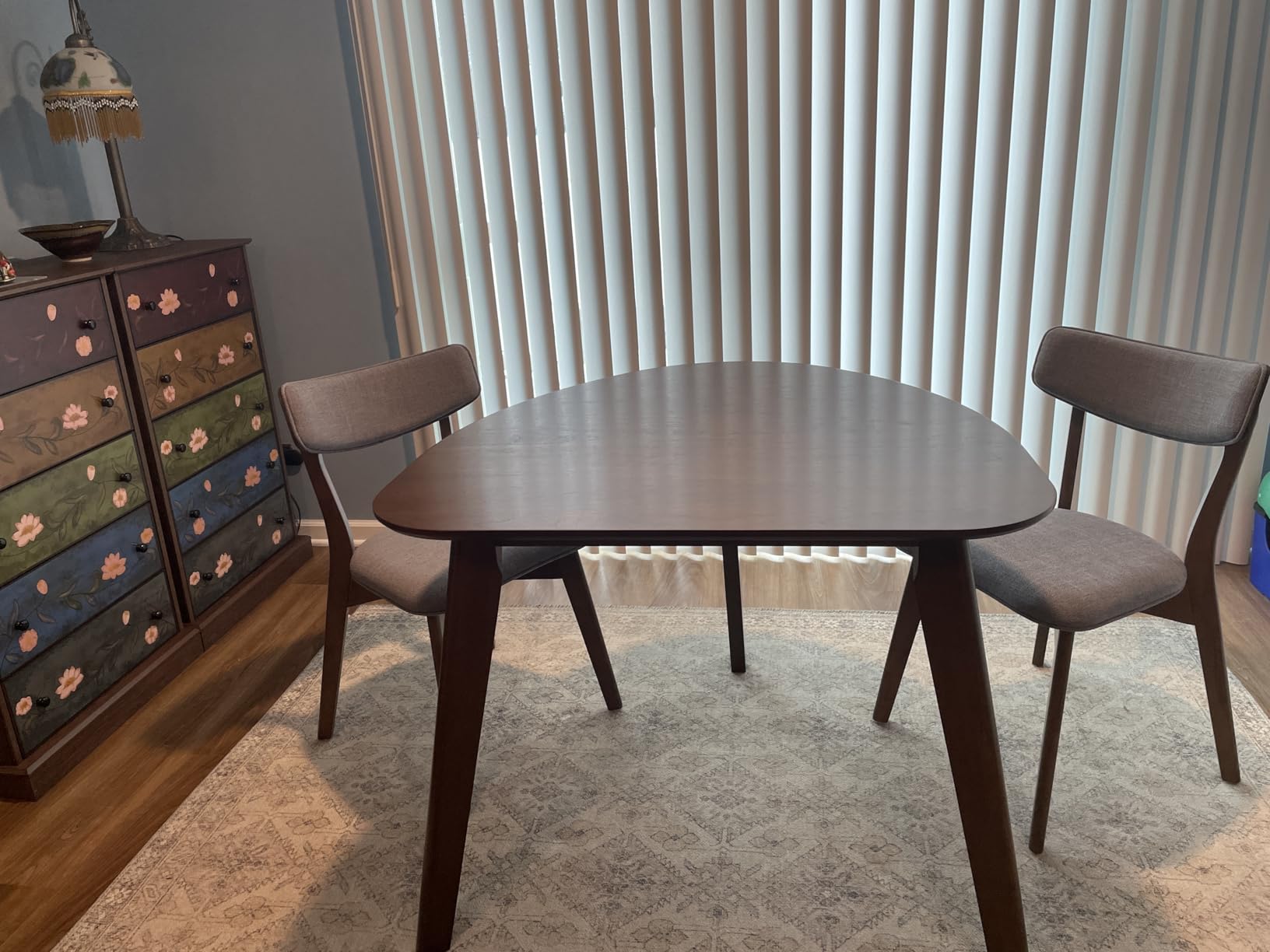 Christopher Knight Home Abrielle Mid-Century Modern Dining Chairs with Rubberwood Frame, 2-Pcs Set, Light Beige / Natural Walnut customer photo 2