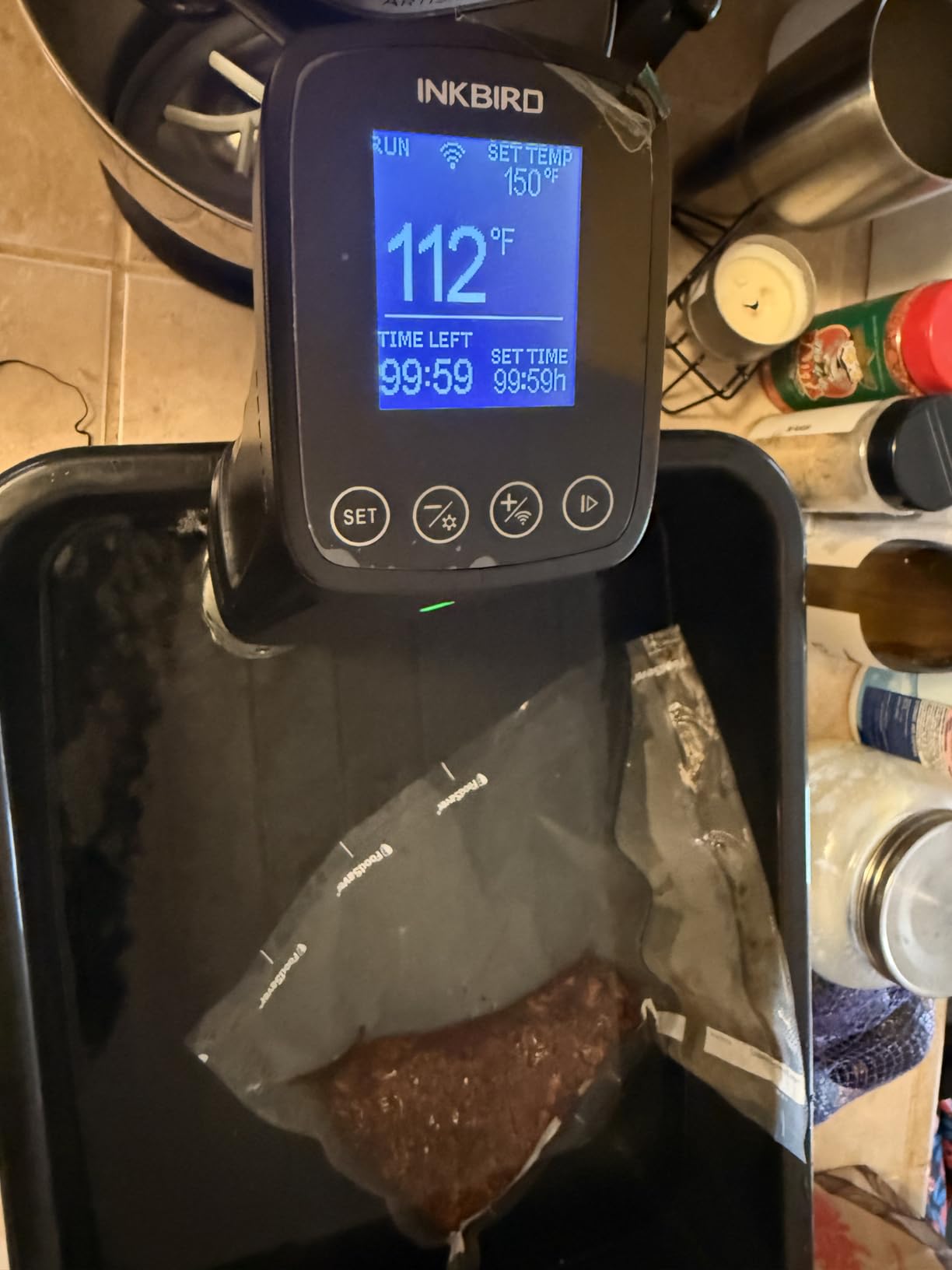 INKBIRD WIFI Sous Vide Cooker ISV-100W, 1000 Watts Sous Vide Machine Immersion Circulator with 14 Preset Recipes on APP & Calibration Function customer photo 2