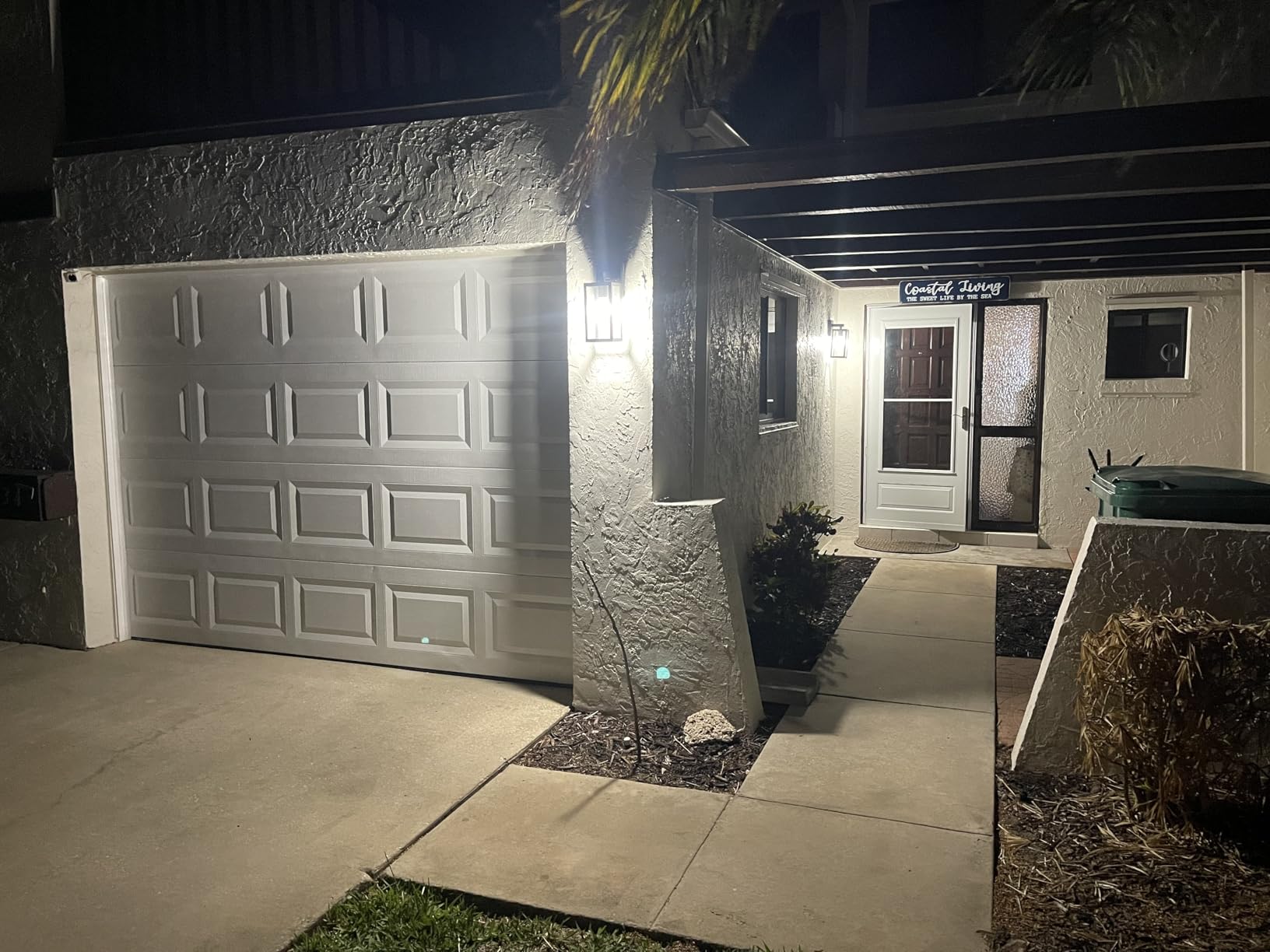 MAXvolador Outdoor Wall Sconce, Exterior Waterproof Wall Lantern Light Fixtures, Black Porch Lights with Toughened Glass Shade, Anti-Rust E26 Socket Front Door Mount Lighting, 2 Pack customer photo 1