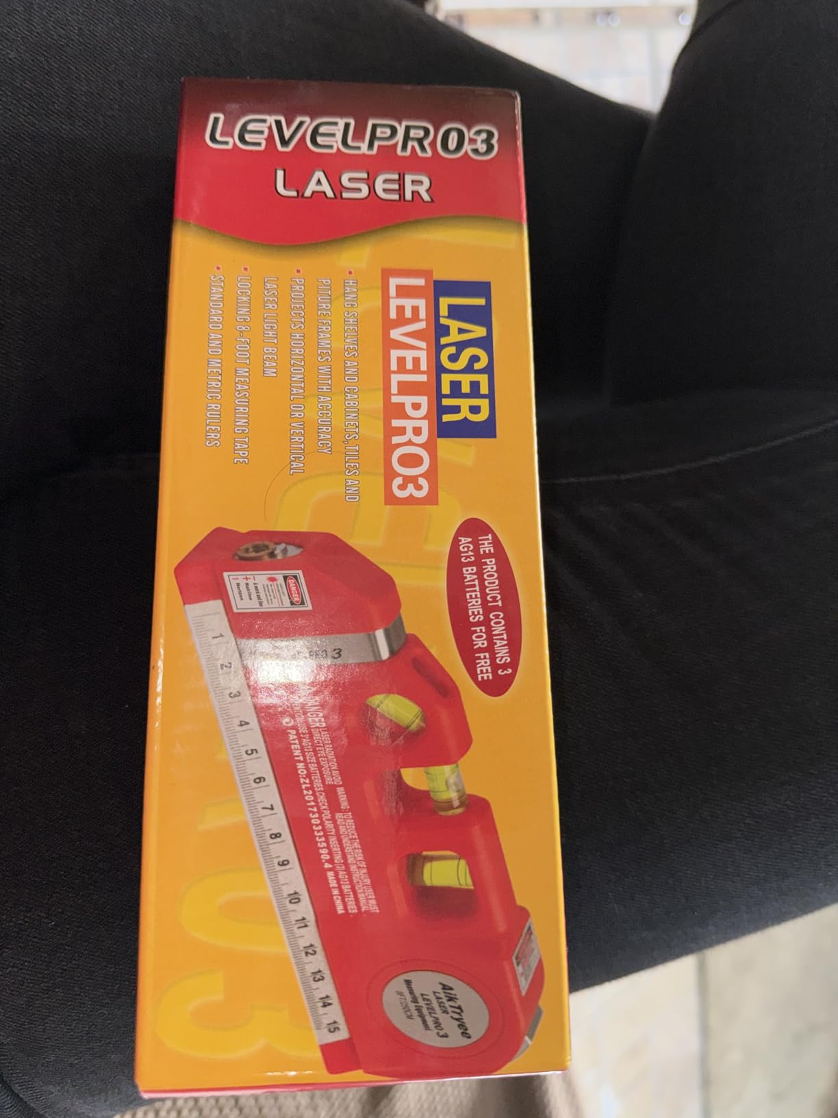 Laser Level Line Tool, Multipurpose Laser Level Kit Standard Cross Line Laser leveler Beam Tool with Metric Rulers 8ft/2.5M for Picture Hanging cabinets Tile Walls by AikTryee. customer photo 2