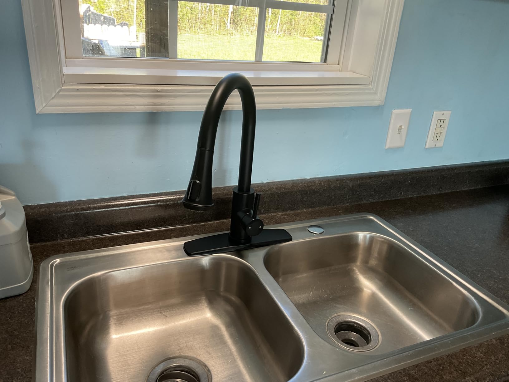 FORIOUS Kitchen Faucets with Pull Down Sprayer, Brushed Nickel, High Arc Single Handle Classic Stainless Steel Sink Faucet customer photo 1