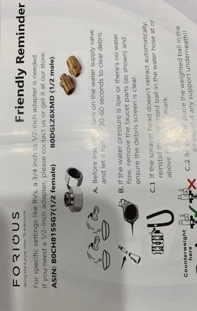 FORIOUS Kitchen Faucets with Pull Down Sprayer, Brushed Nickel, High Arc Single Handle Classic Stainless Steel Sink Faucet customer photo 2