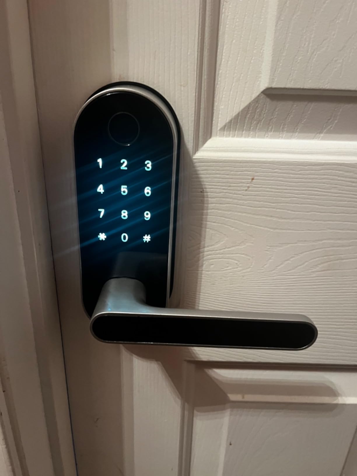 Fingerprint Smart Door Lock with Handle & Keypad - No More Lost Keys, Keyless Entry & Remote Access for Home, Kids, Airbnb & Rental Property, DIY Install, Alexa & Google Compatible customer photo 1