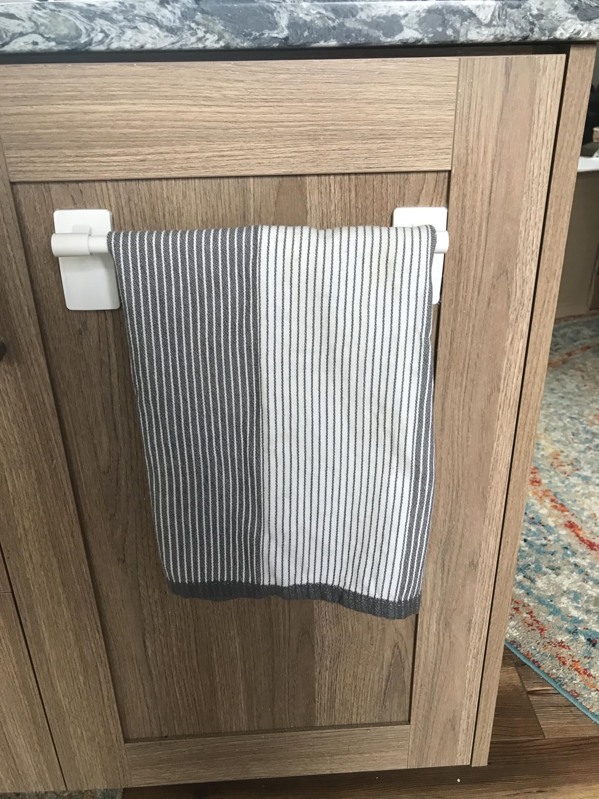 Premium Kitchen Towels (20x28, 6 Pack) | Large Cotton Dish Towels | Flat & Terry Highly Absorbent Kitchen Linen Set with Hanging Loop | Gray customer photo 2