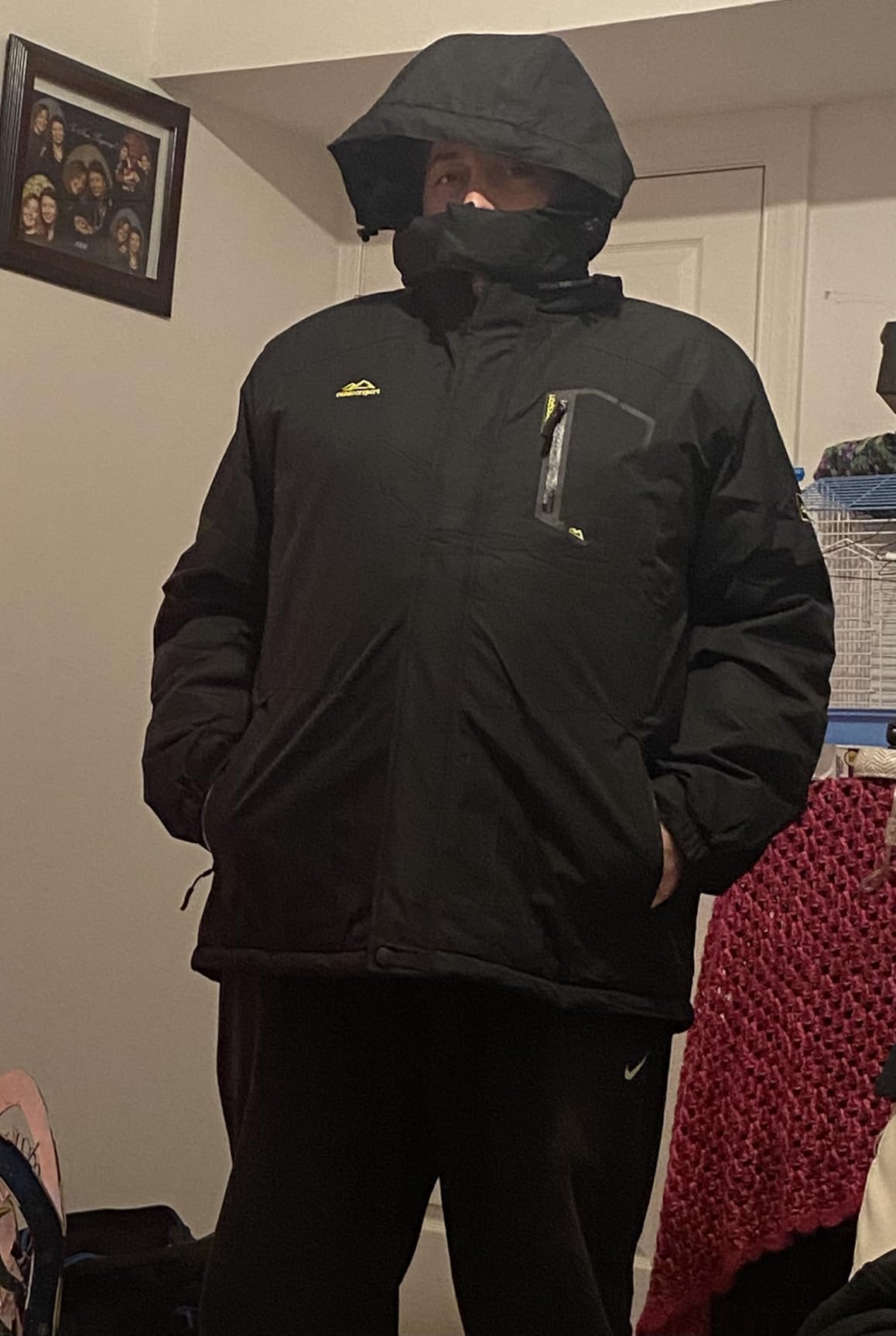 TACVASEN Men's Winter Skiing Jackets Water Resistant Fleece Coats Insulated Thermal Snowboard Jacket Parka Raincoat with Hood customer photo 2