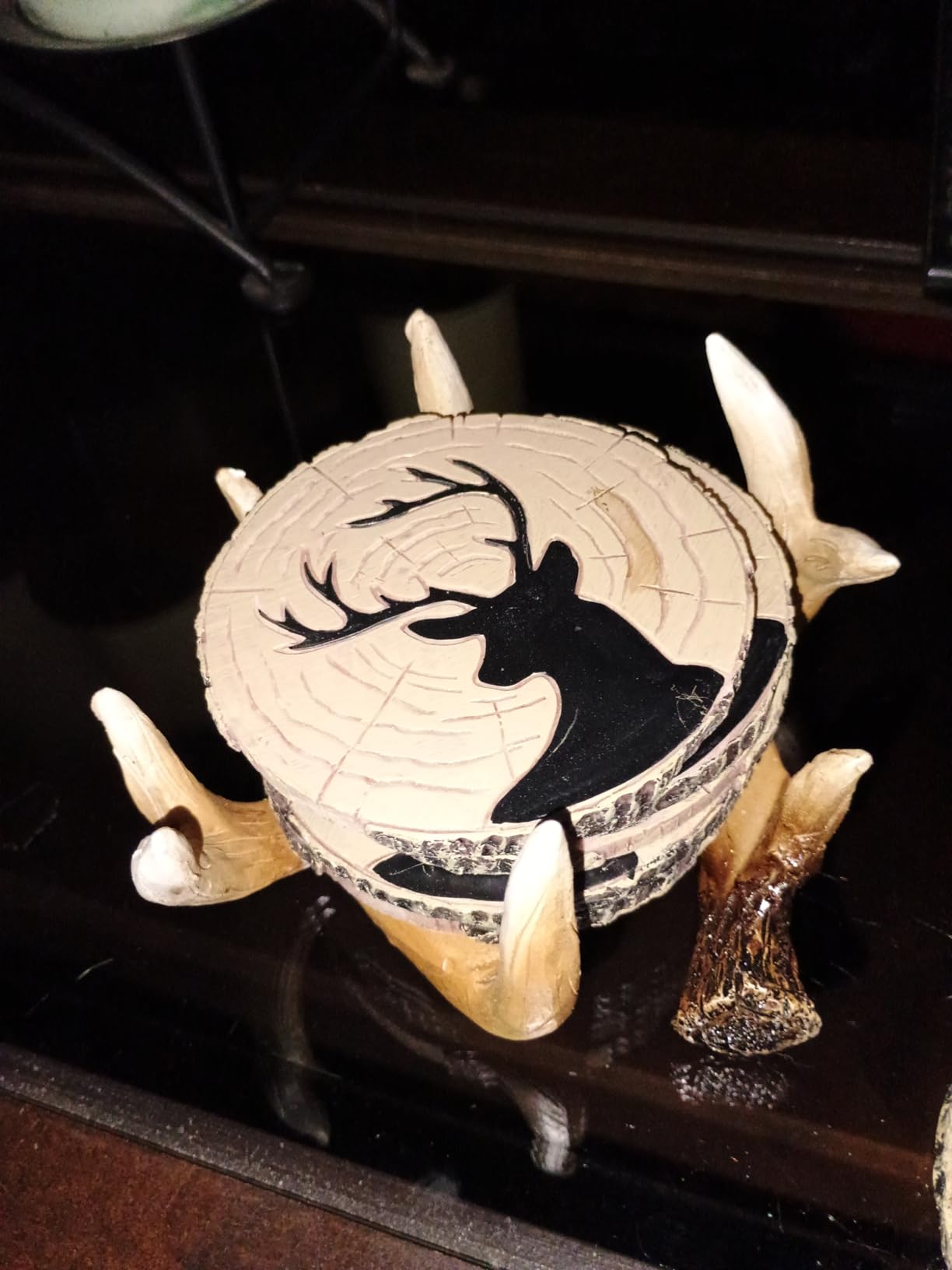 Bear Coasters Set of 6 Full Size Rustic Coasters in Handmade Canoe with Adorable Black Bear Figurines - Log Cabin Decorations, Rustic Lodge Decor for The Home customer photo 1