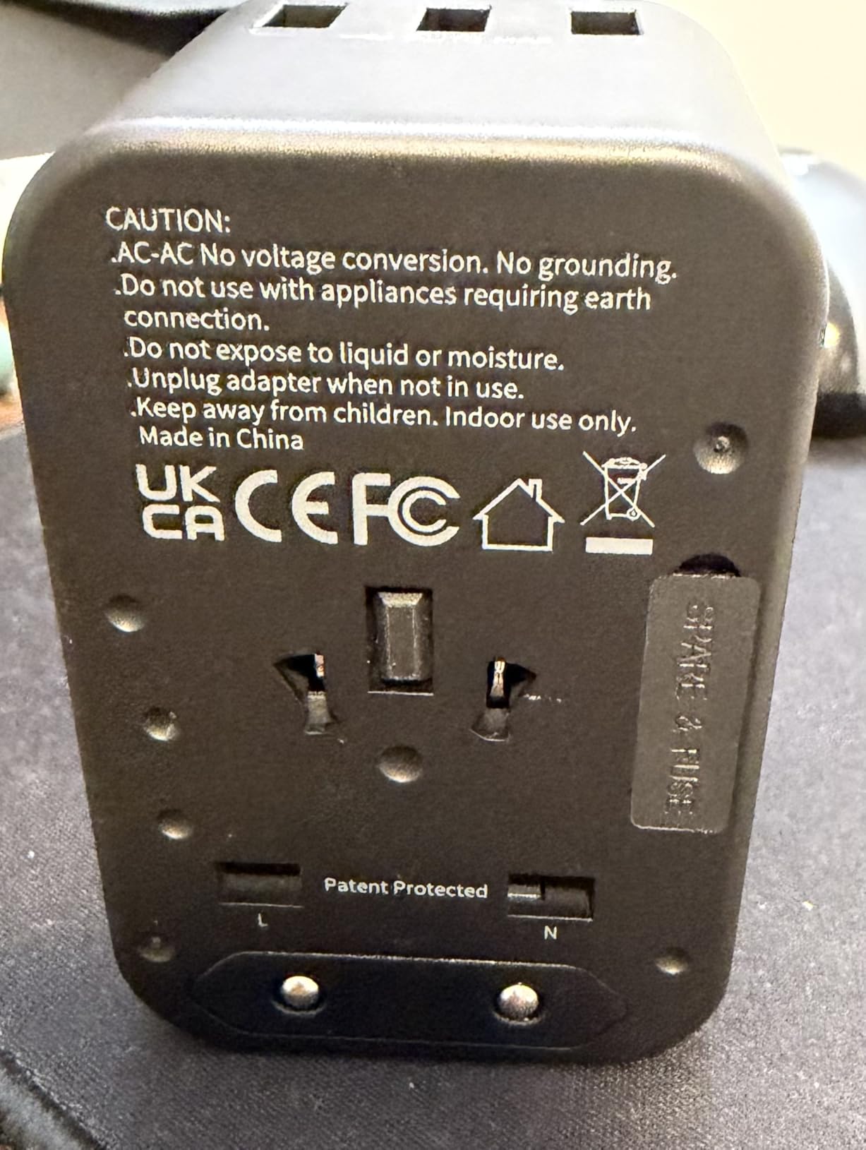 Ceptics Universal Travel Adapter, 45W International Power Adapter with PD & QC 3.0 Dual USB-C, 3 USB Travel Adapter Worldwide, Type I C G A Outlets 110V 220V A/C - EU Euro US UK (11-KU) customer photo 2