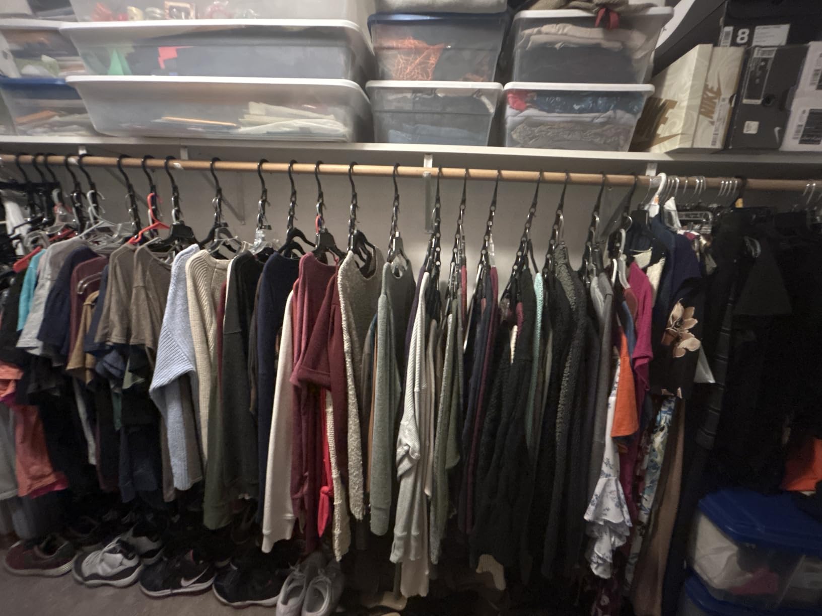AMKUFO 6 Pack-Closet-Organizers-and-Storage, Magic-Hangers-Space-Saving-for-Clothes, Closer-Organizer-for-Closet-Organization, Space-Saver-Hanger-Organizer-for-Multipurpose, Dorm-Room-Essentials customer photo 1