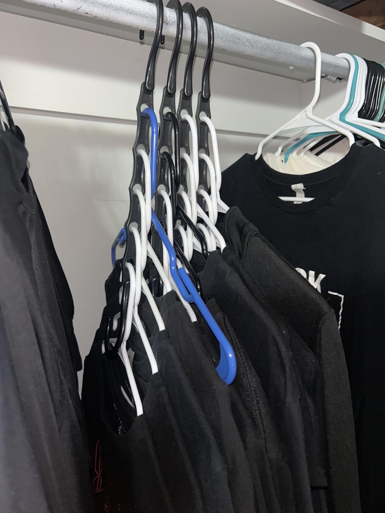 AMKUFO 6 Pack-Closet-Organizers-and-Storage, Magic-Hangers-Space-Saving-for-Clothes, Closer-Organizer-for-Closet-Organization, Space-Saver-Hanger-Organizer-for-Multipurpose, Dorm-Room-Essentials customer photo 2
