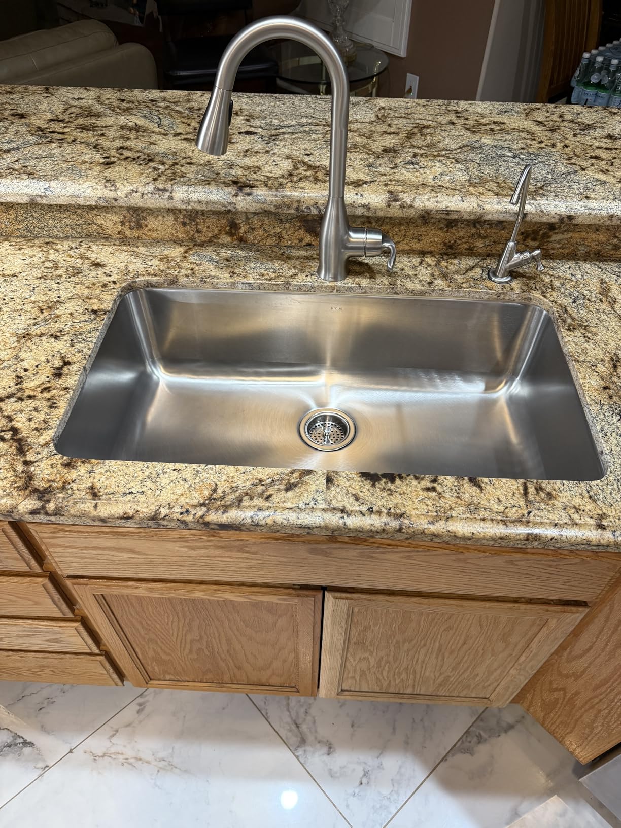 KRAUS Dex 33-inch Undermount 16 Gauge Stainless Steel Single Bowl Kitchen Sink, KA1US33B customer photo 2