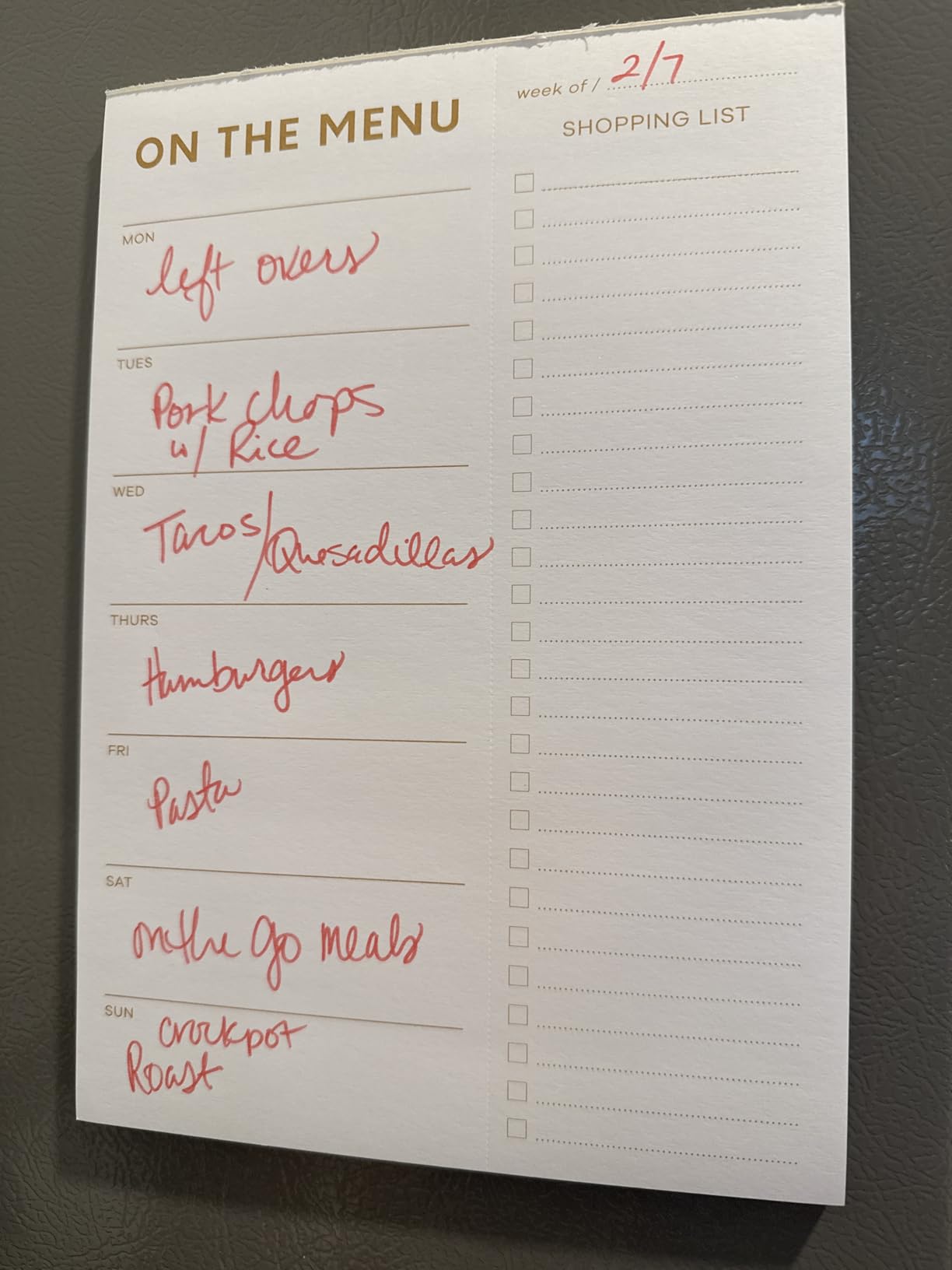 Sweetzer & Orange Gold Meal Planner and Grocery List Magnetic Notepad customer photo 1