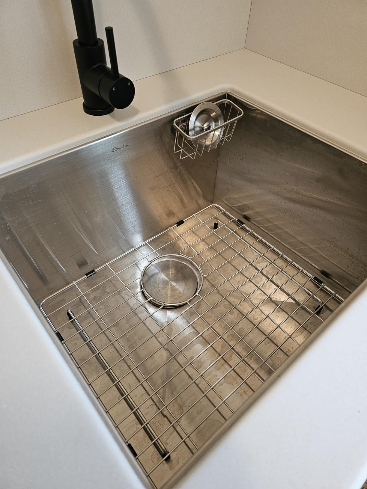 Sarlai 33 Inch Undermount Kitchen Sink - 33 x19 Kitchen Sink Undermount Single Bowl Stainless Steel 16 Gauge Under Counter Sink With Accessories Round Corners customer photo 1