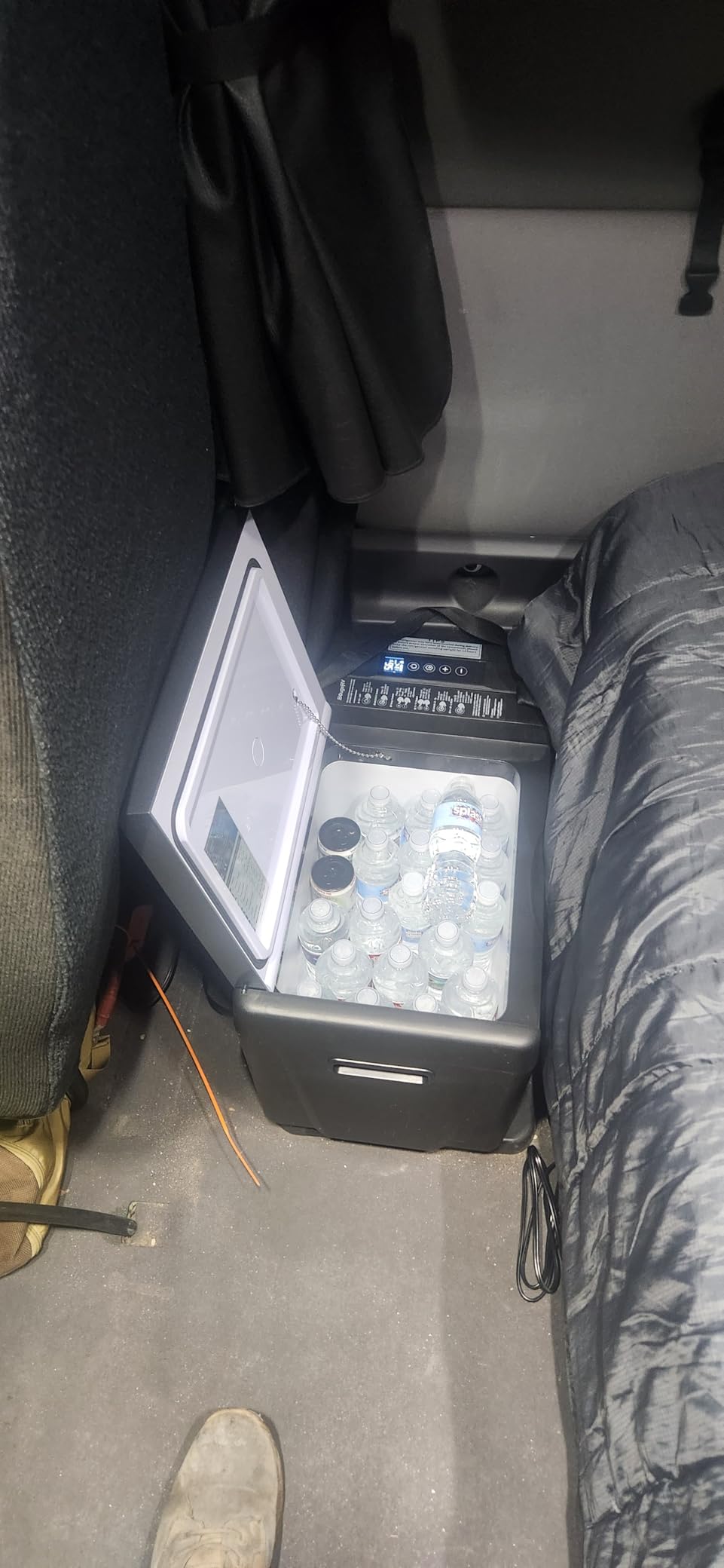 BougeRV 12v refrigerator 23 Quart, -8℉~50℉ Portable Freezer for Car, Grey | No Ice Needed, Use as Fridge or Freezer, Fast 15-Min Cool to 32°F, 12/24V DC, 110V AC, Electric Cooler for Camping, Road Trip customer photo 2
