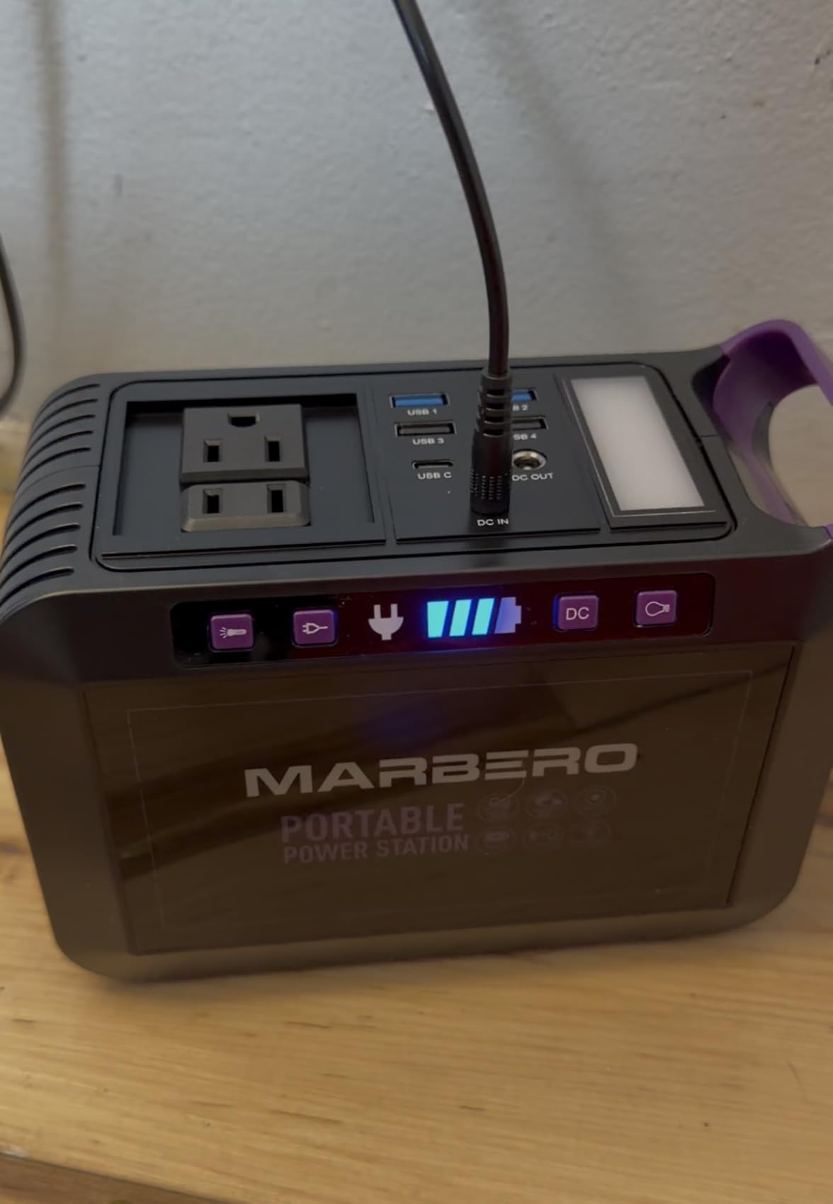 MARBERO Portable Power Station 88Wh Camping Lithium Battery Solar Generator Fast Charging customer photo 1