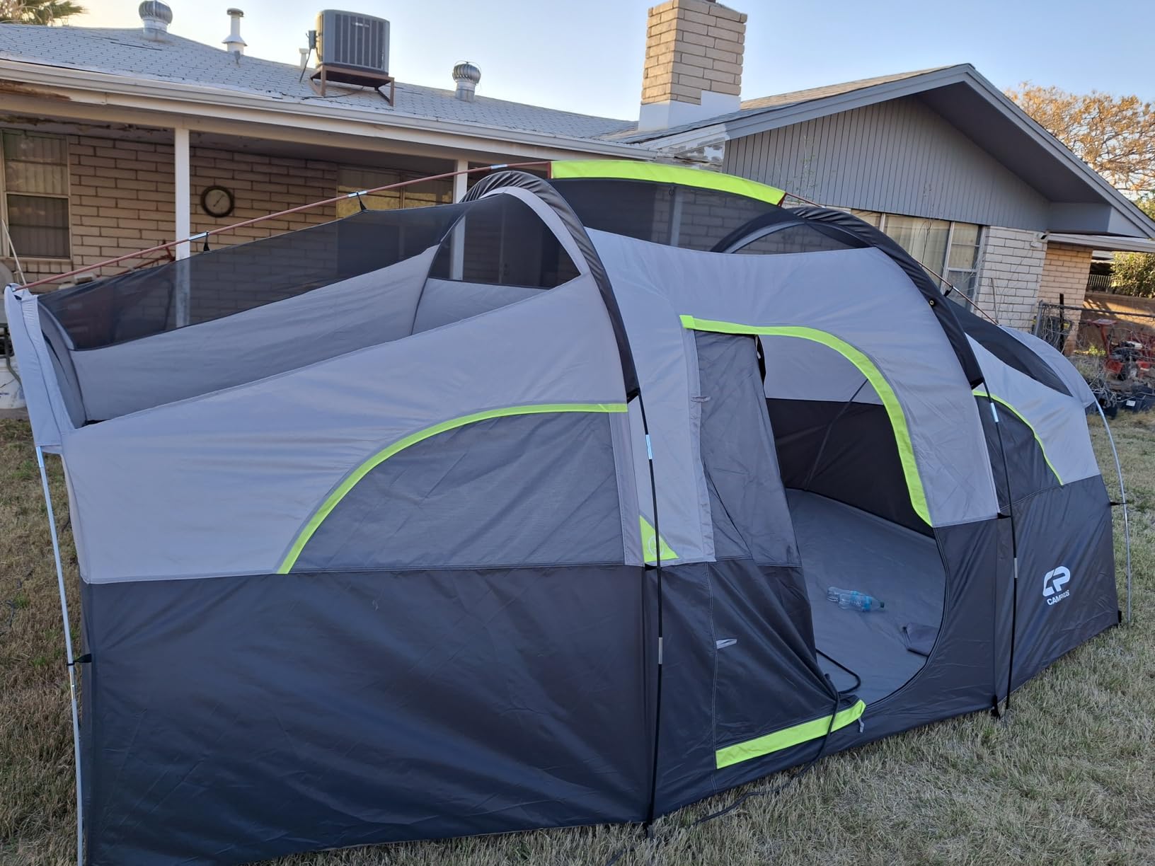 CAMPROS CP Tent 8 Person Camping Tents, Weather Resistant Family Tent, 5 Large Mesh Windows, Double Layer, Divided Curtain for Separated Room, Portable with Carry Bag customer photo 1