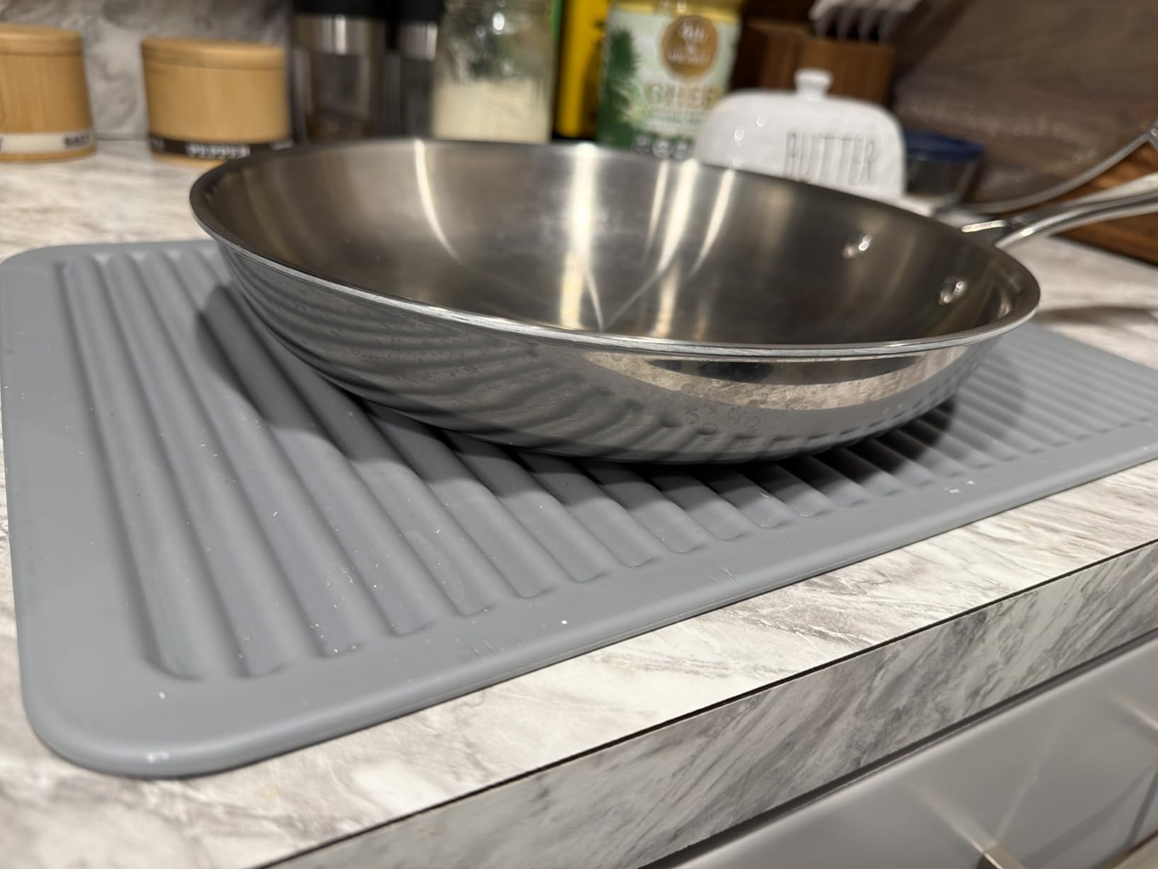 Walfos Silicone Trivet Mats - 4 Heat Resistant Pot Holders, Multipurpose Non-Slip Hot Pads for Kitchen Potholders customer photo 1