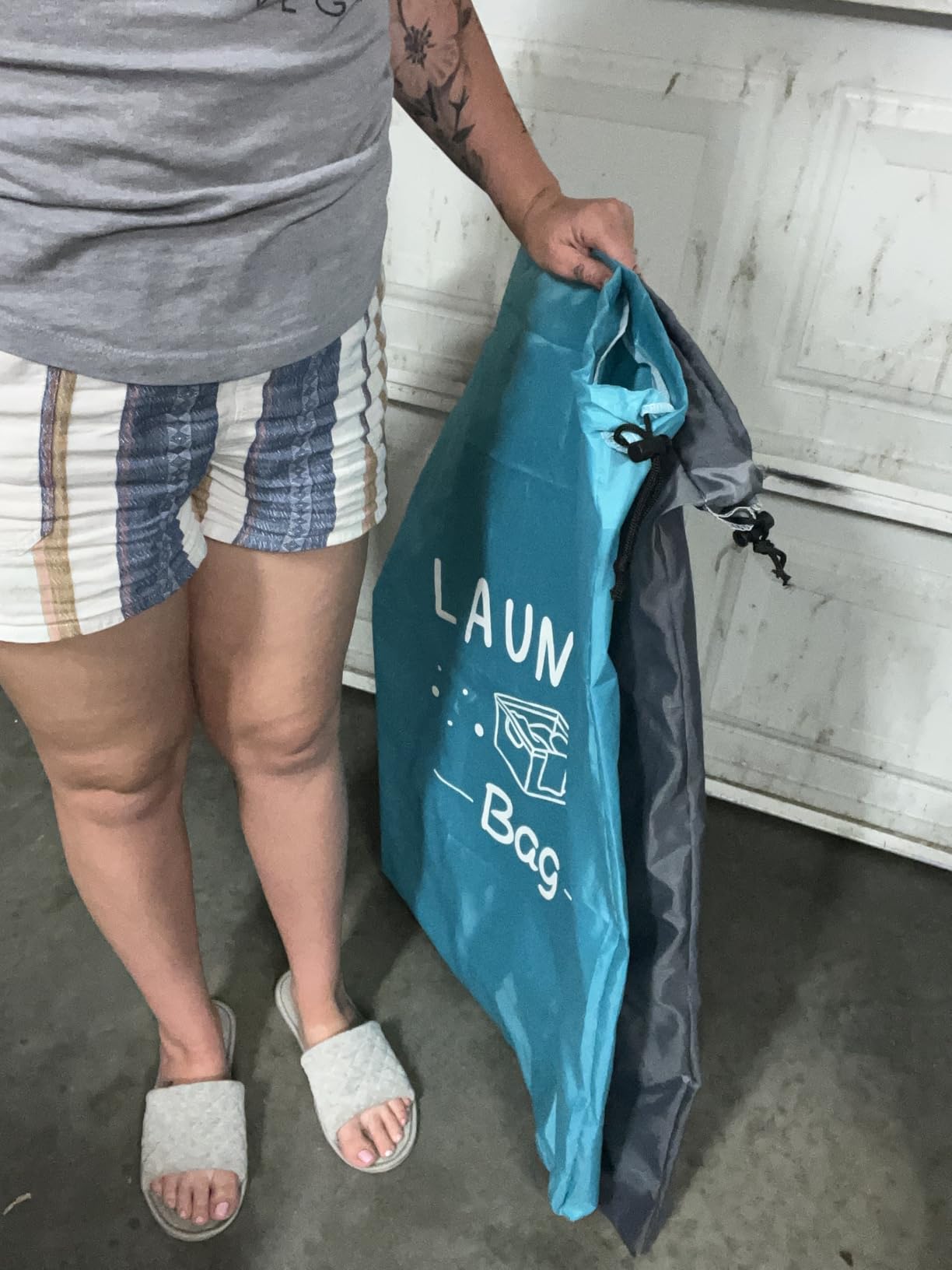 Sylfairy 2 Pack Extra Large Travel Laundry Bag, Dirty Clothes Organizer with Drawstring,Heavy Duty Travel Laundry Bags,Easy Fit a Laundry Hamper Travel Essentials customer photo 1