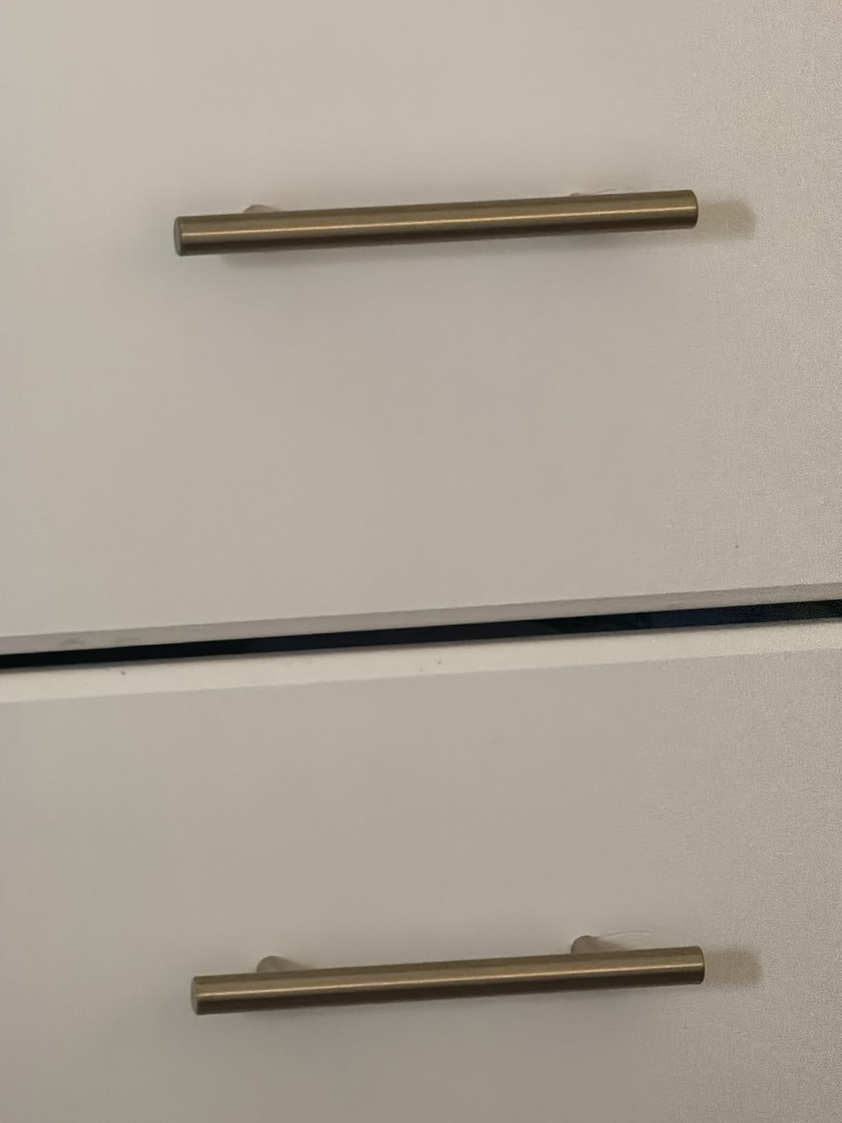 Haliwu 30 Pack Cabinet Handles Brass Gold Cabinet Pulls 5 Inch Hole Center Drawer Pulls Modern Bar Dresser Handles for Bathroom Kitchen Bedroom customer photo 2