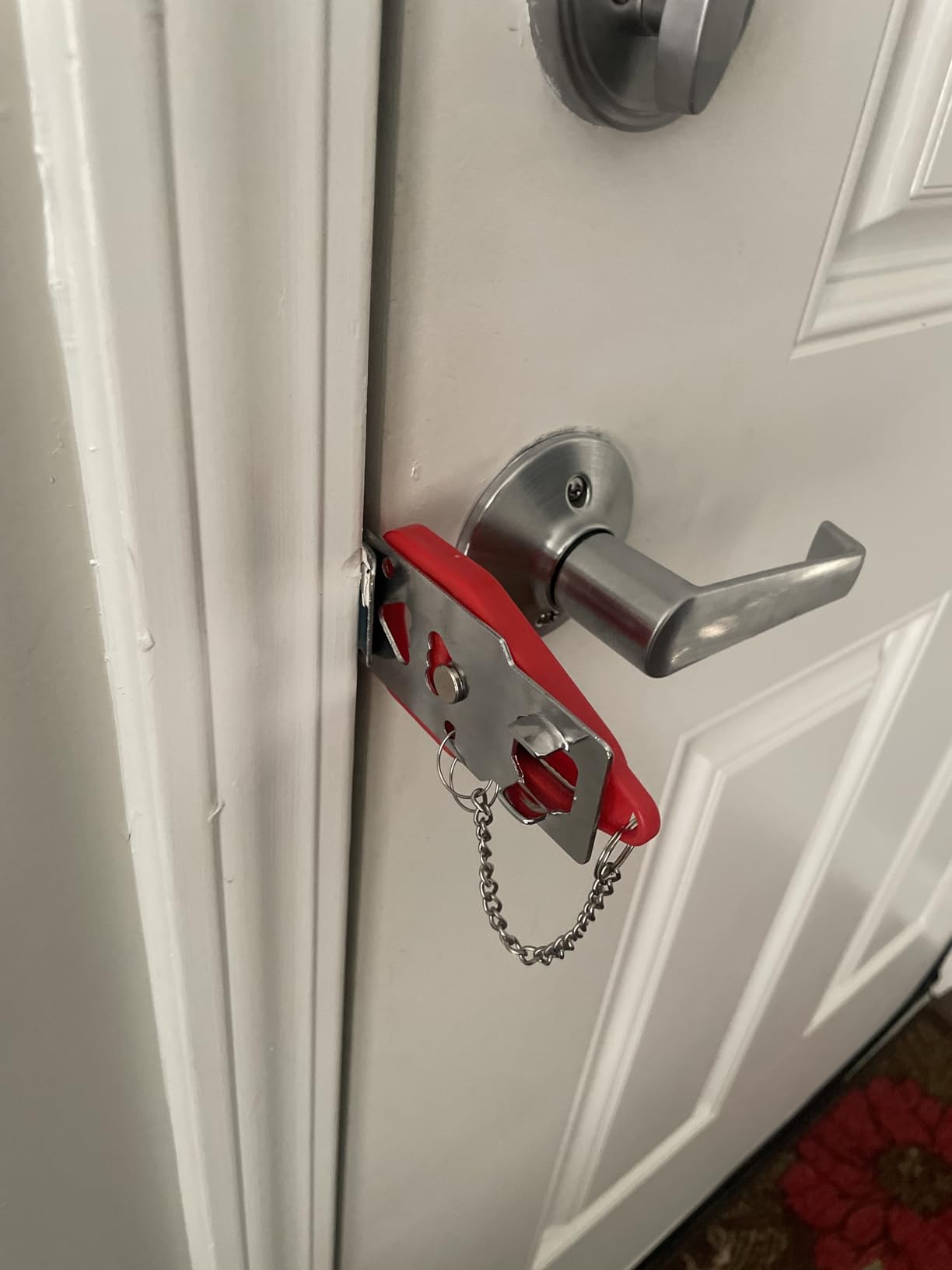 Portable Door Lock for Travel, Door Lock Self-Defense Security Device for Home, Apartment, Hotel, Living Motel, School Dorm customer photo 2