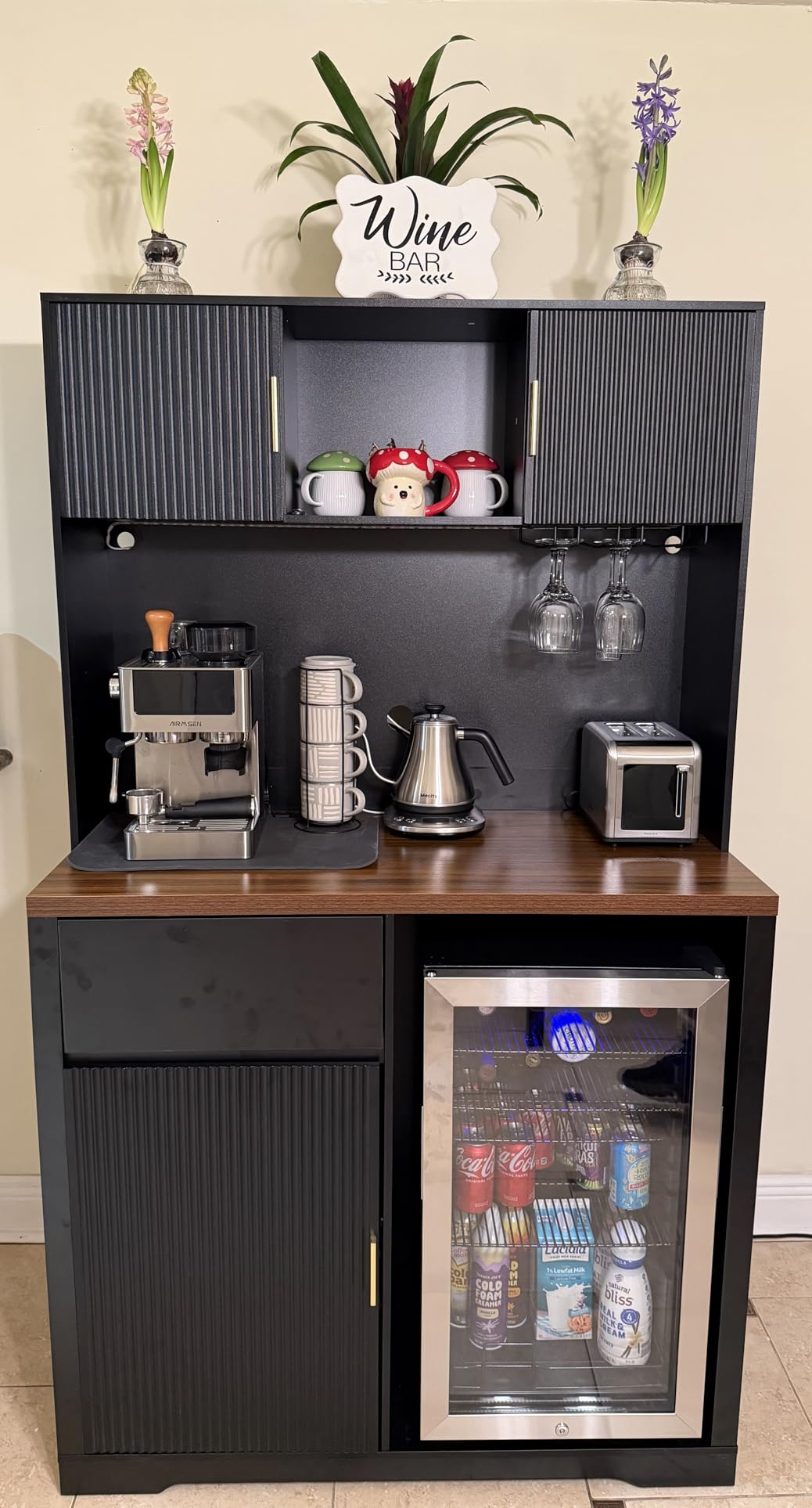 Tylza Mini Fridge 15 Inch Wine Cooler Under Counter, 30 Bottles Dual Zone Wine Fridge with Safety Lock, Wine Refrigerator Freestanding, Built-in Wine Cellars customer photo 1