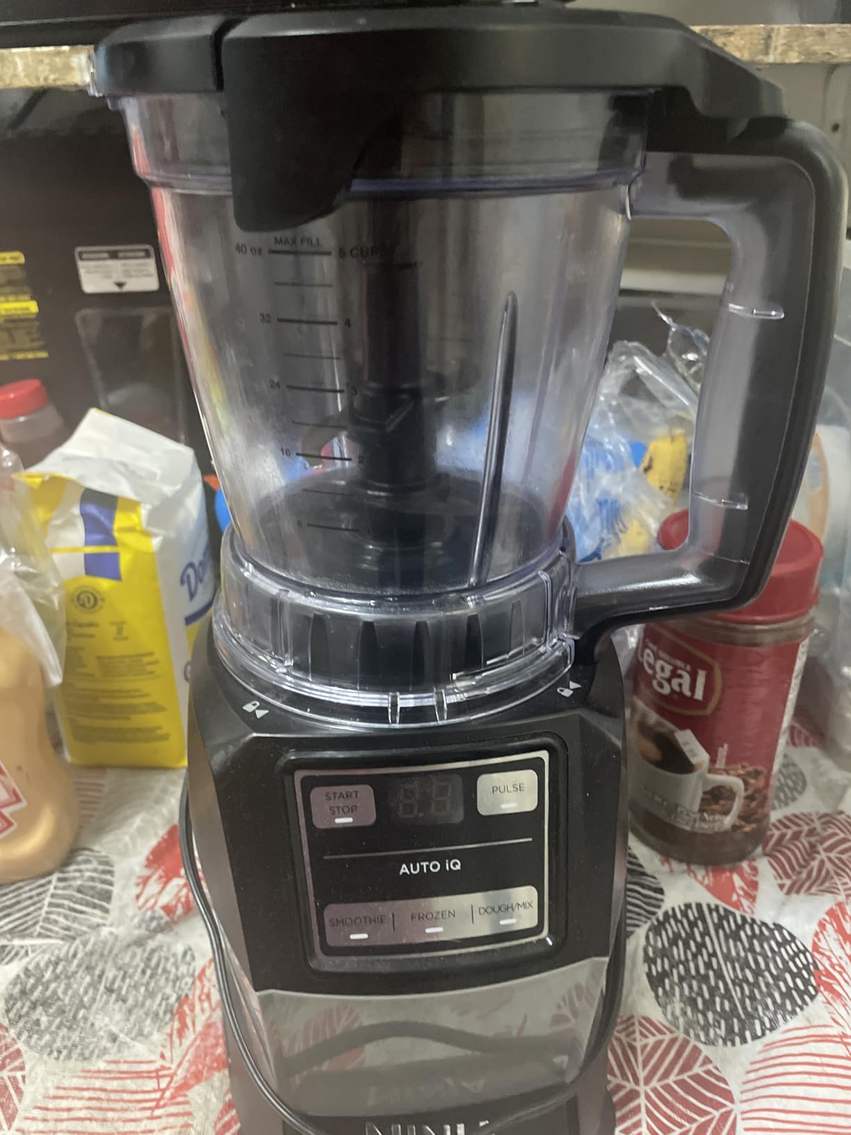 Ninja Blender, Compact Kitchen System, 1200W, 3 Functions for Smoothies, Dough & Frozen Drinks with Auto-IQ, 72-oz Blender Pitcher, 40-oz Processor Bowl & 18-oz Single-Serve Cup, Grey, AMZ493BRN customer photo 1