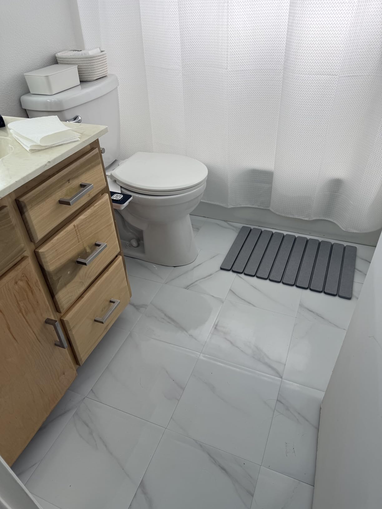 WESTICK Peel and Stick Floor Tile Bathroom 12