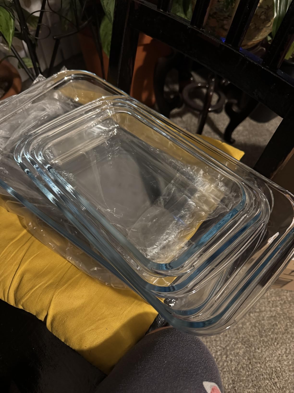 KOMUEE 8 Pieces Glass Baking Dish with Lids Rectangular Glass Baking Pan Bakeware Set with Lids, Baking Pans for Lasagna, Leftovers, Cooking, Kitchen, Fridge-to-Oven, Gray customer photo 1