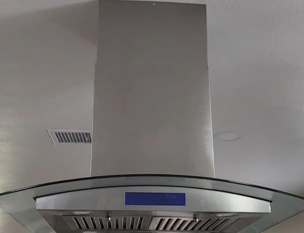 Range Hood 30 Inch, Tieasy Wall Mount Kitchen Hood with Ducted/Ductless Convertible Duct, Stainless Steel Chimney and Baffle Filters, Touch Control Fan Timer, LED Lights, 3 Speed Fan customer photo 1