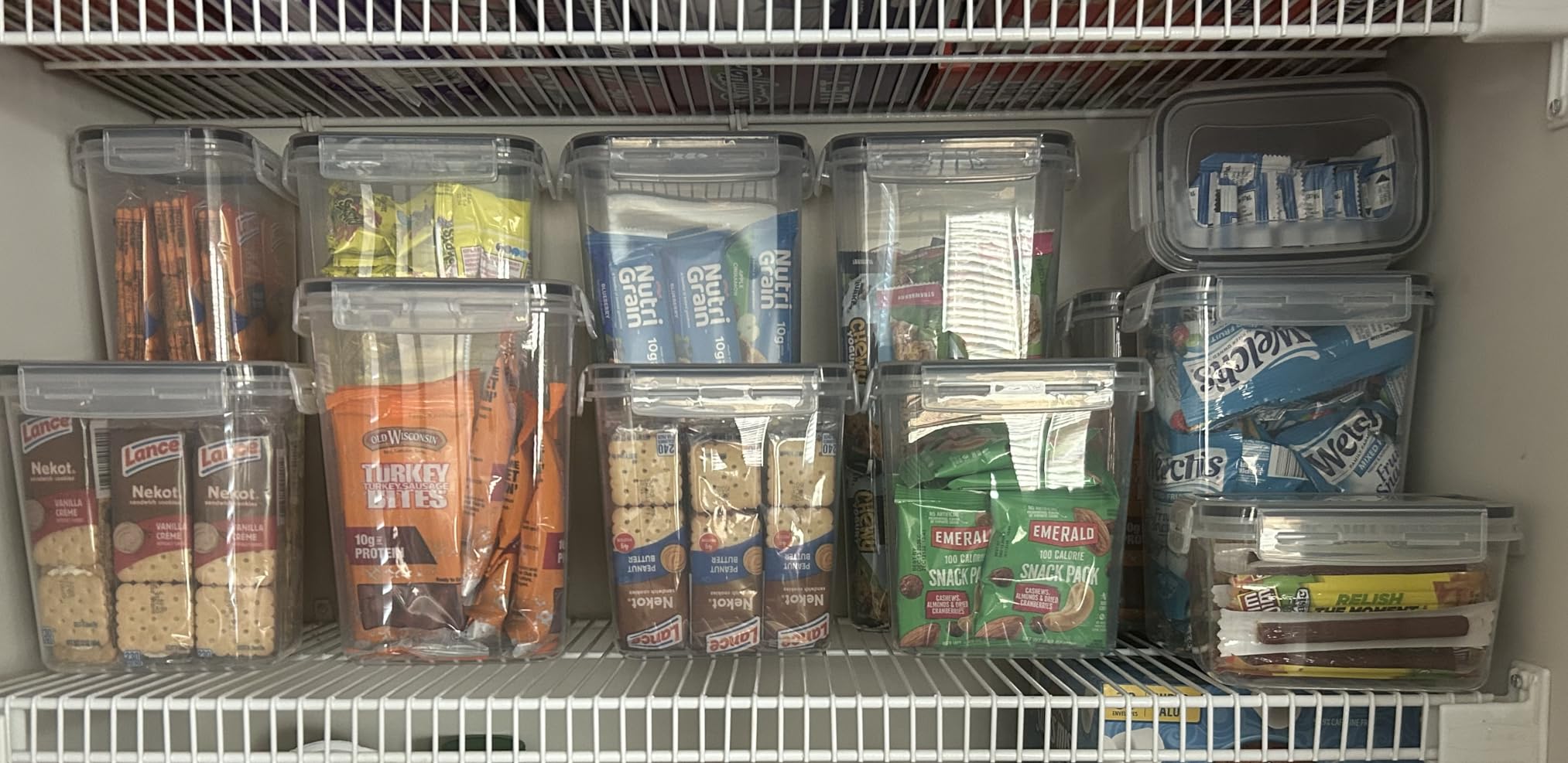 Airtight Food Storage Containers with Lids, Vtopmart 24 pcs Plastic Kitchen and Pantry Organization Canisters for Cereal, Dry Food, Flour and Sugar, BPA Free, Includes 24 Labels customer photo 2