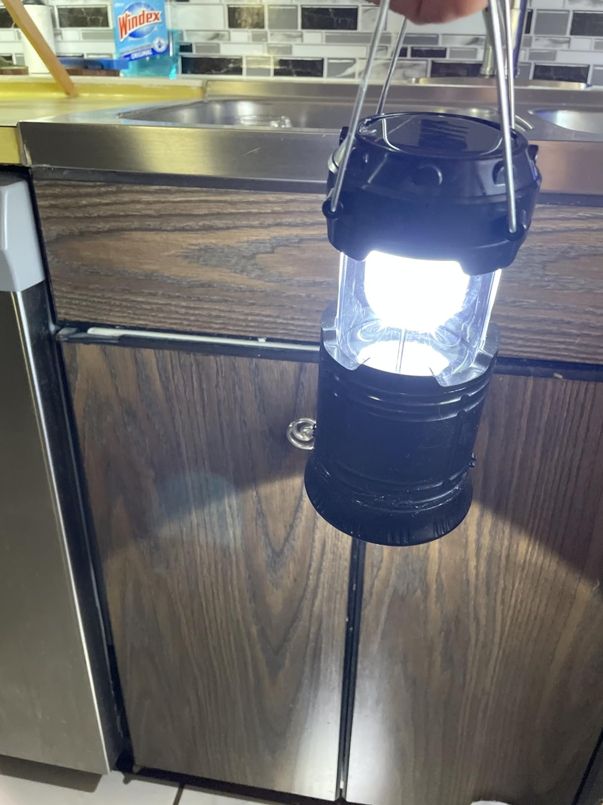 Collapsible Portable LED Camping Lantern XTAUTO Lightweight Waterproof Solar USB Rechargeable LED Flashlight Survival Kits for Indoor Outdoor Home Emergency Light Power Outages Hiking Hurricane 4-Pack customer photo 1