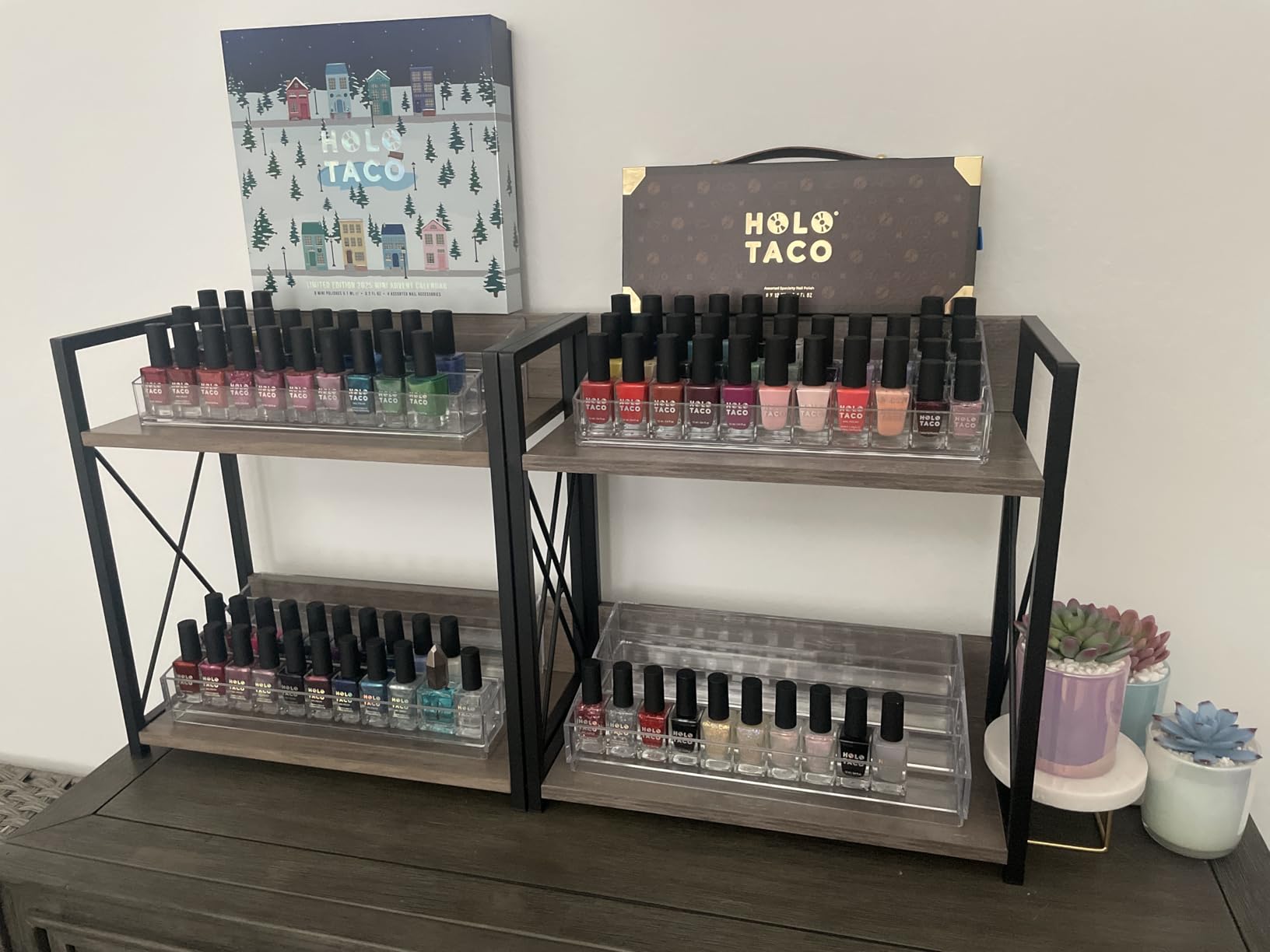 Giikin Countertop Shelf Organizer, 2 Tier Kitchen Spice Rack for Countertop, Wood Coffee Counter Shelf Organizer for Home (Brown, S) customer photo 2