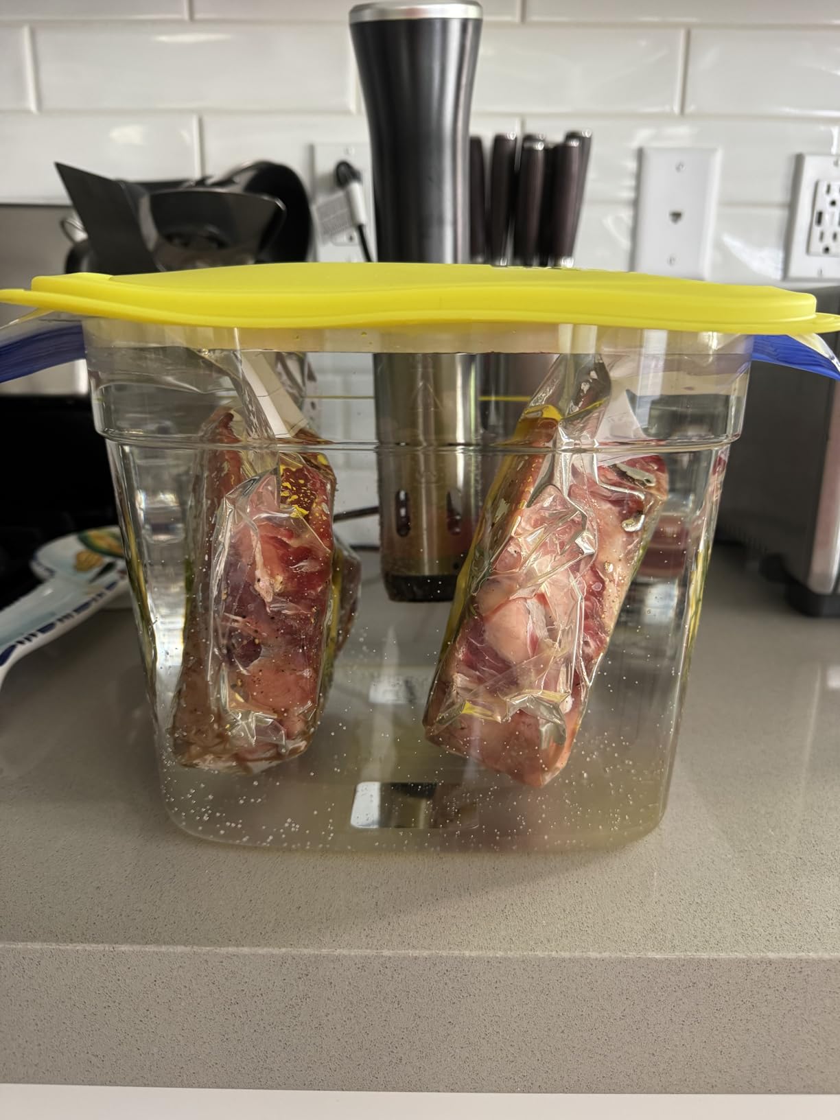 Sous Vide, Wancle Sous Vide Cooker 1100W IPX7 Waterproof Thermal Immersion Circulator With Reservation Function customer photo 1