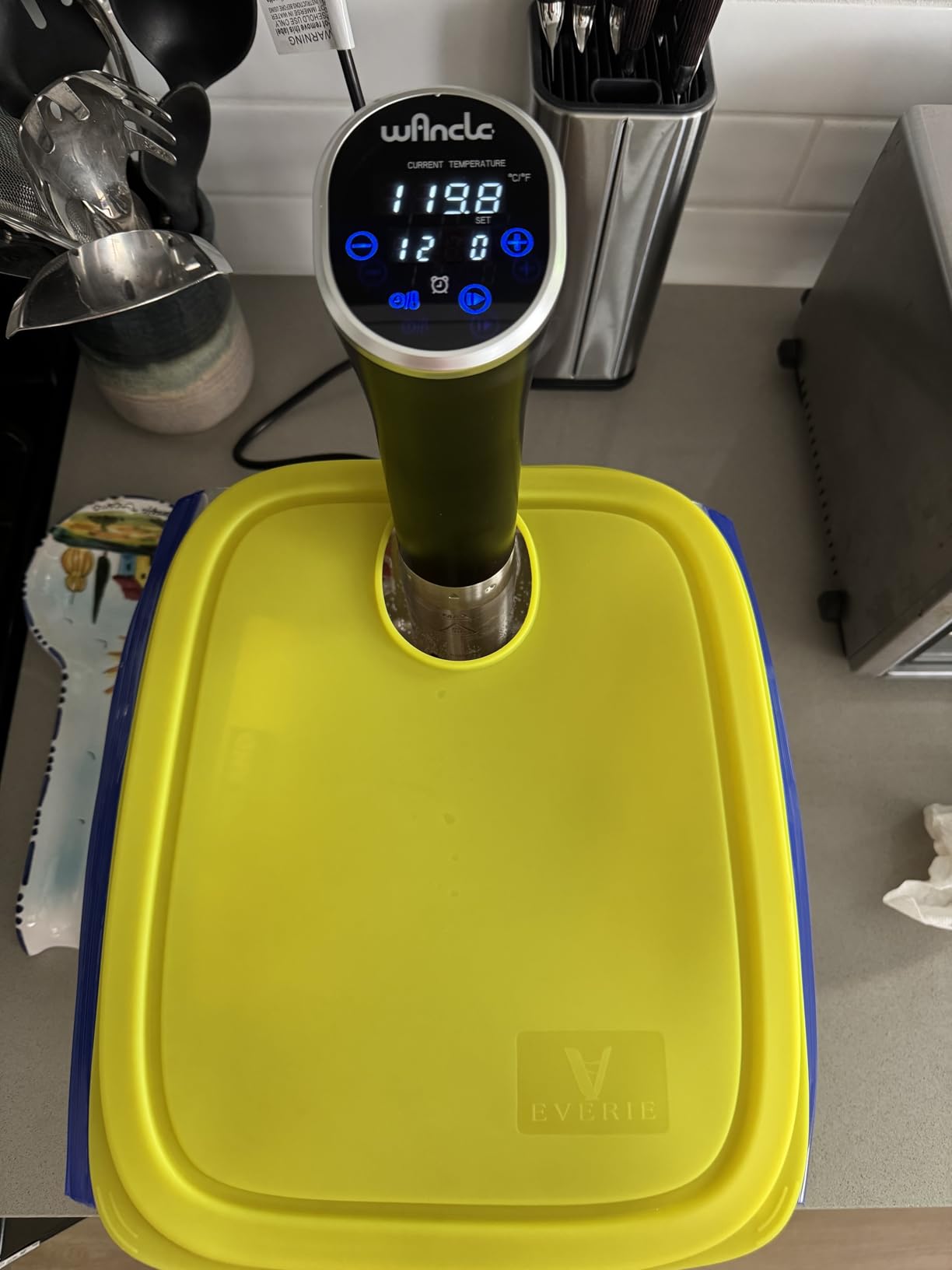 Sous Vide, Wancle Sous Vide Cooker 1100W IPX7 Waterproof Thermal Immersion Circulator With Reservation Function customer photo 2