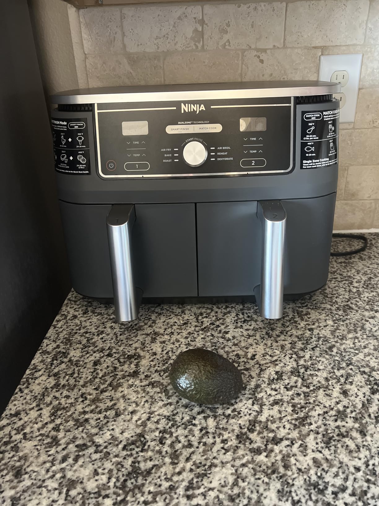 Ninja DZ401 Foodi 10 Quart 6-in-1 DualZone XL 2-Basket Air Fryer with 2 Independent Frying Baskets, Match Cook and Smart Finish to Roast, Broil, Dehydrate for Quick, Easy Family-Sized Meals, Grey customer photo 1