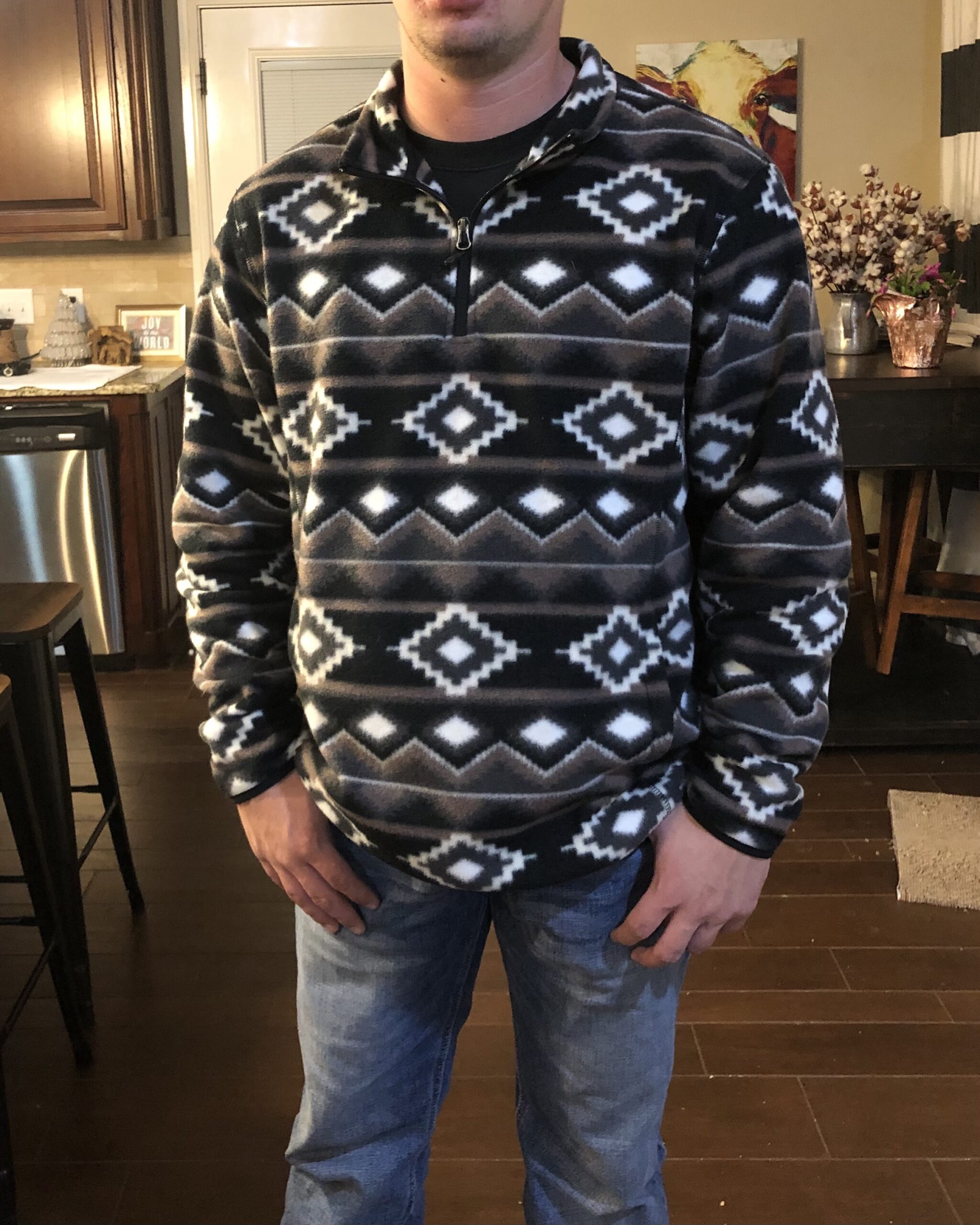 Men's Quarter-Zip Fleece Pullover Jacket, Insulated for Cold Weather customer photo 2