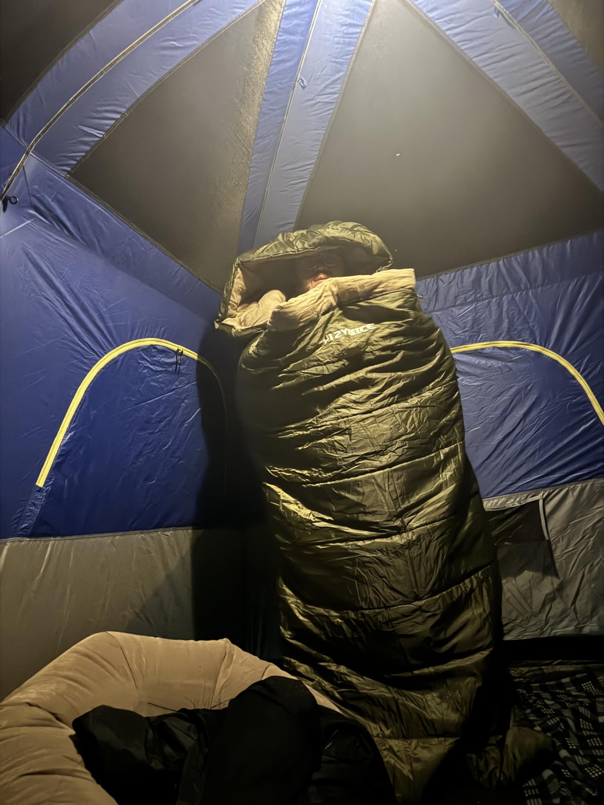 HiZYNICE Cold Weather Sleeping Bag 100% Cotton Flannel XXL for Adults Big and Tall, Free Compression Sack customer photo 1