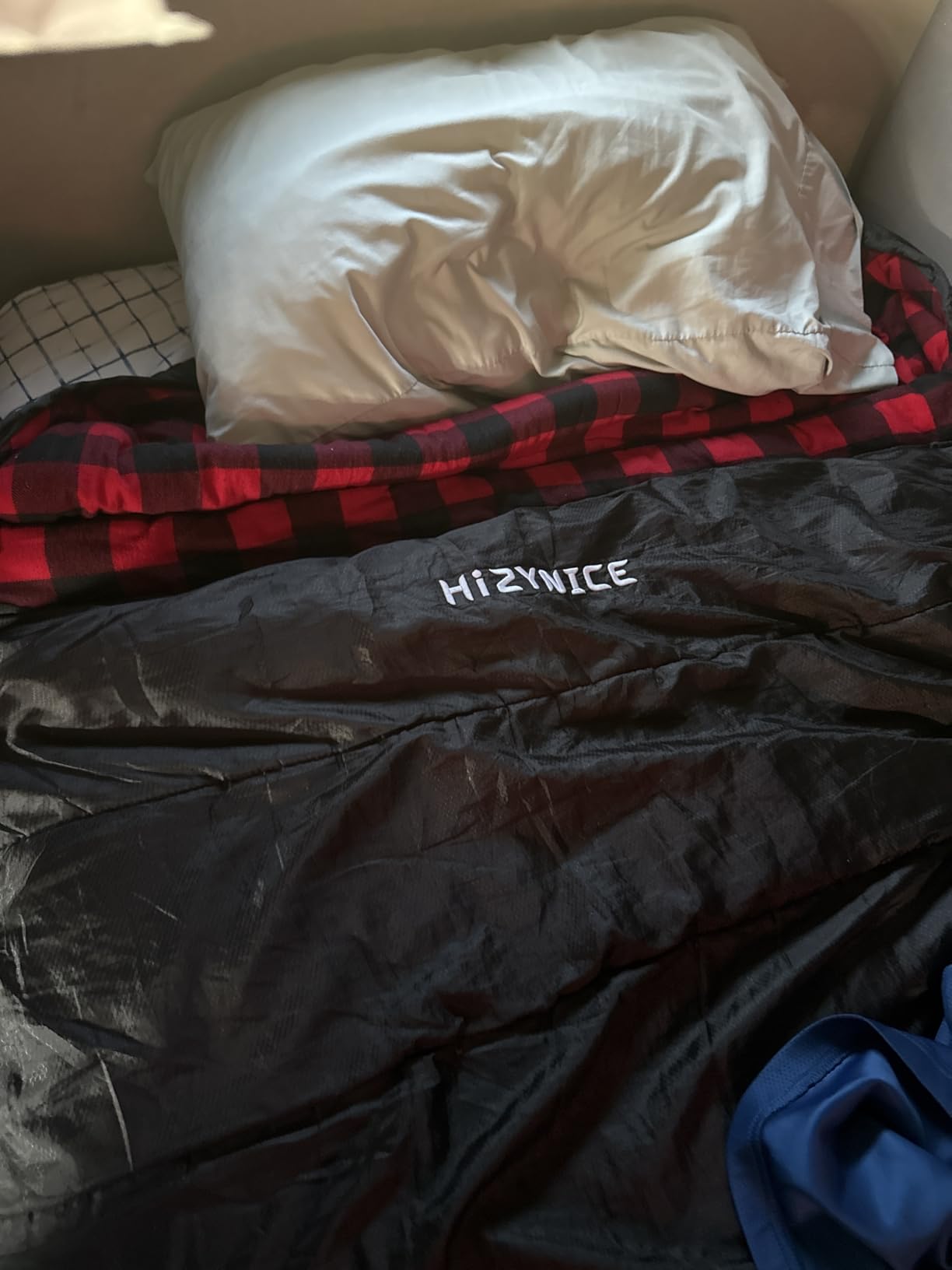 HiZYNICE Cold Weather Sleeping Bag 100% Cotton Flannel XXL for Adults Big and Tall, Free Compression Sack customer photo 2